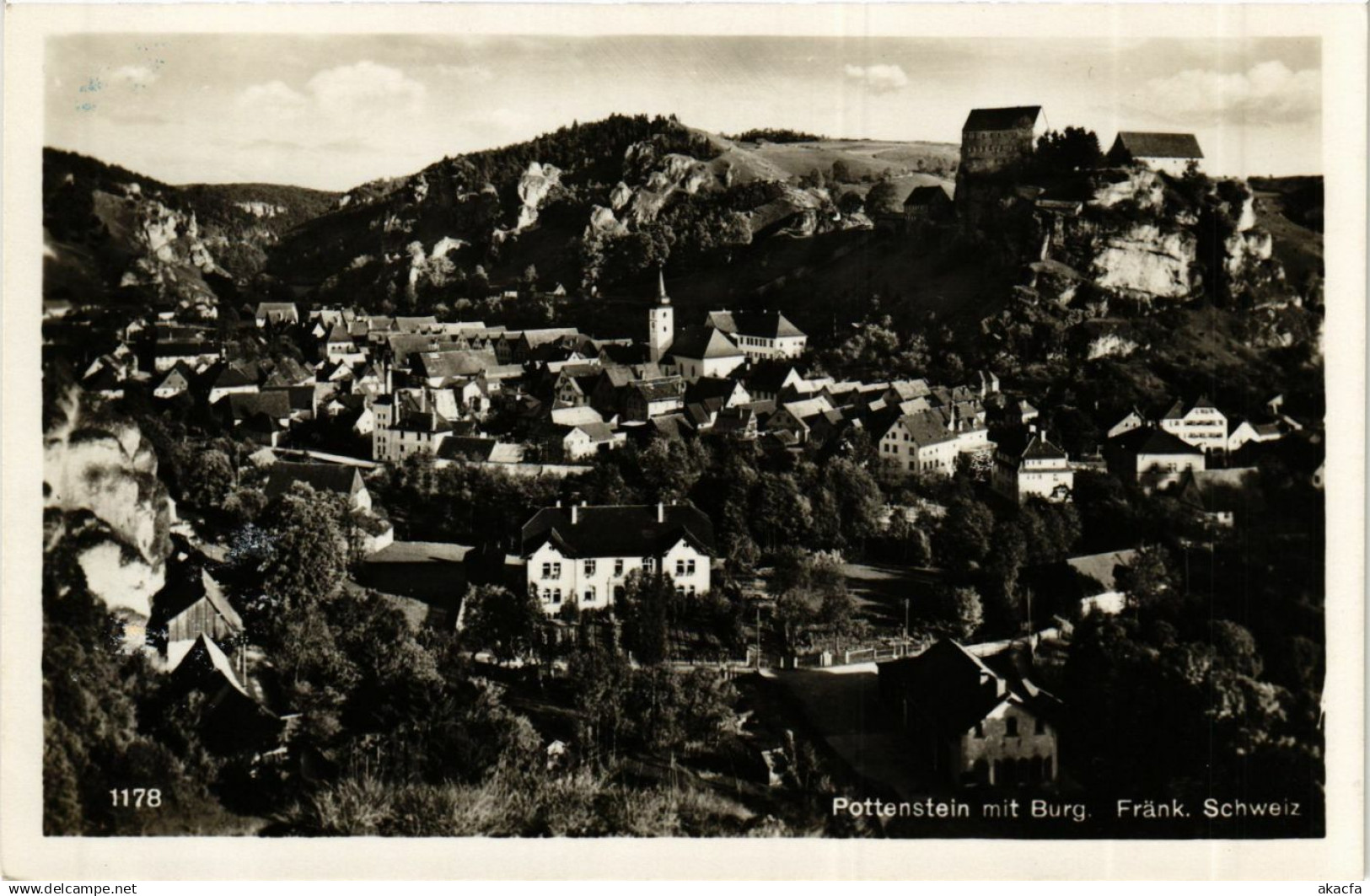 CPA Pottenstein - Pottenstein mit Burg GERMANY (918851)