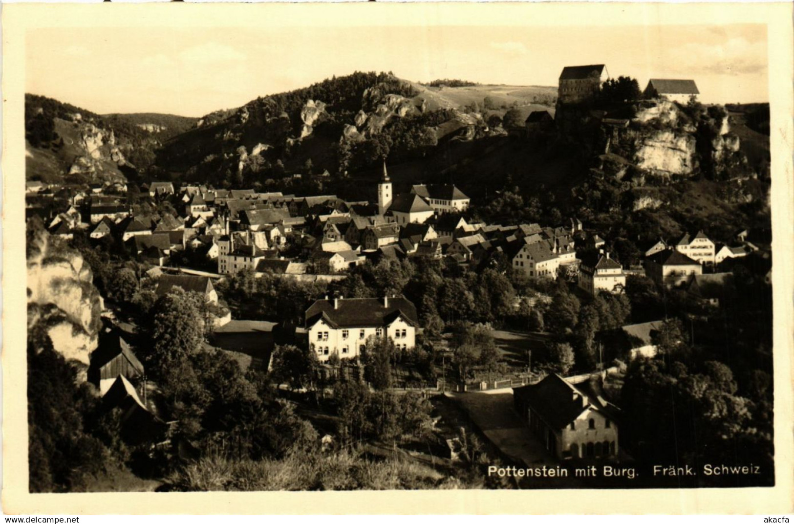 CPA Pottenstein - Pottenstein mit Burg GERMANY (918915)