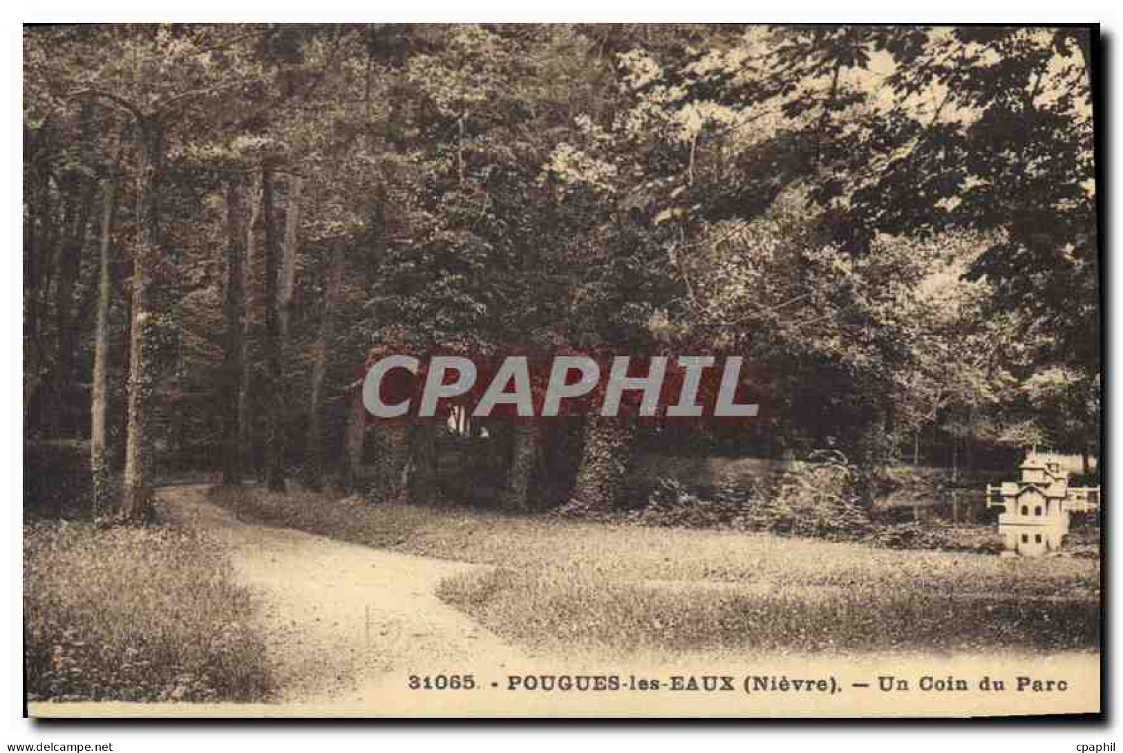 CPA Pougues les Eaux Nievre Un Coin du Parc