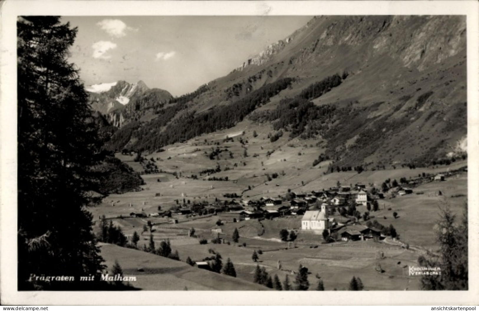 CPA Prägraten am Großvenediger in Tirol, Prägraten mit Malham, Berglandschaft, von Franz Schneebe