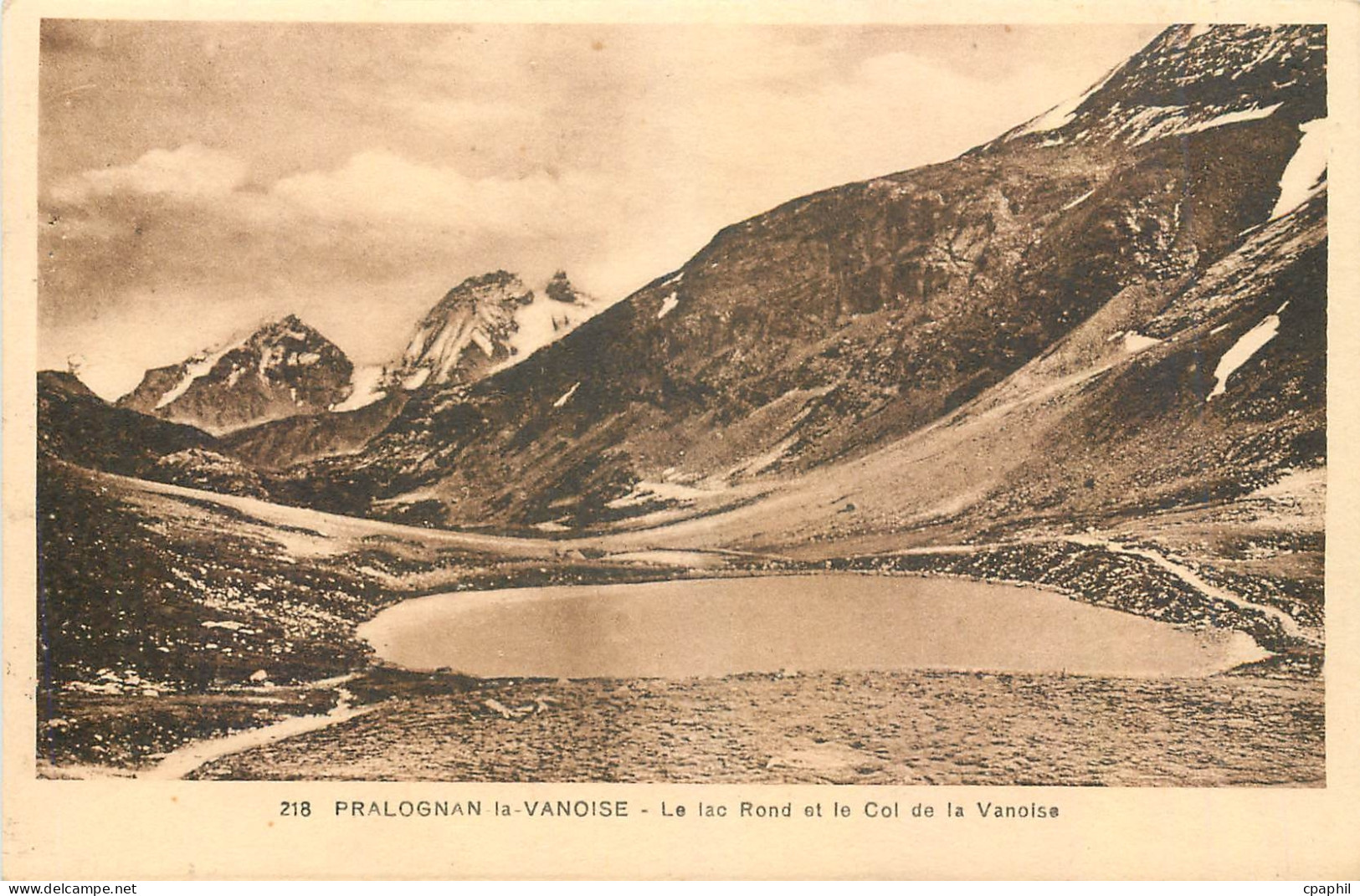 CPA Pralognan la Vanoise Le Lac Rond et le Col de la Vanoise