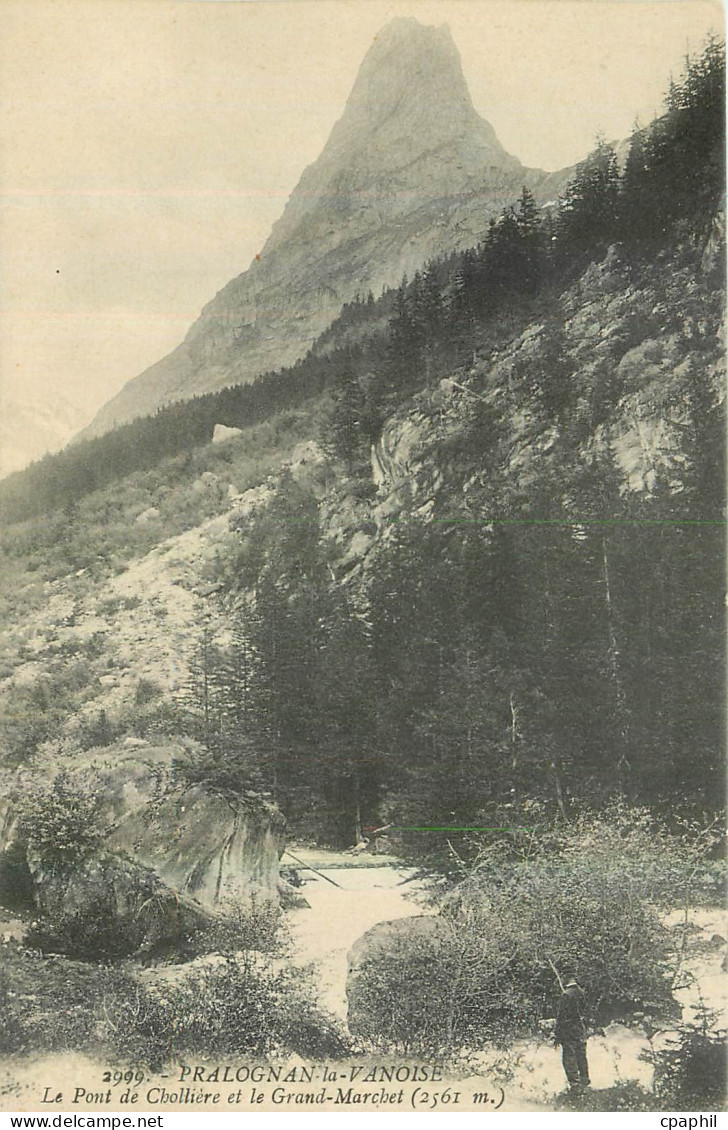 CPA Pralognan la Vanoise Le Pont de Choliere et le Grand marchet