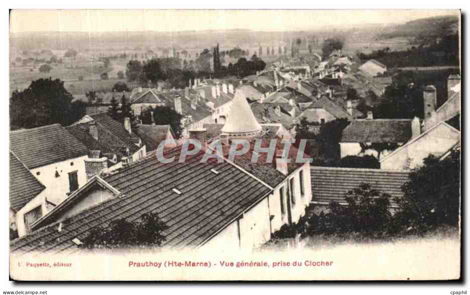 CPA Prauthoy Vue Generale prise du Clocher