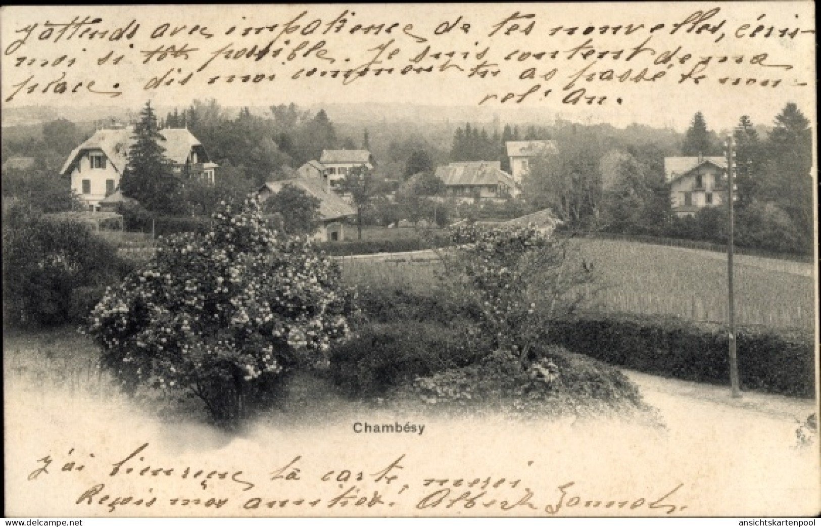 CPA Pregny Chambésy Kanton Genf, Blick auf den Ort