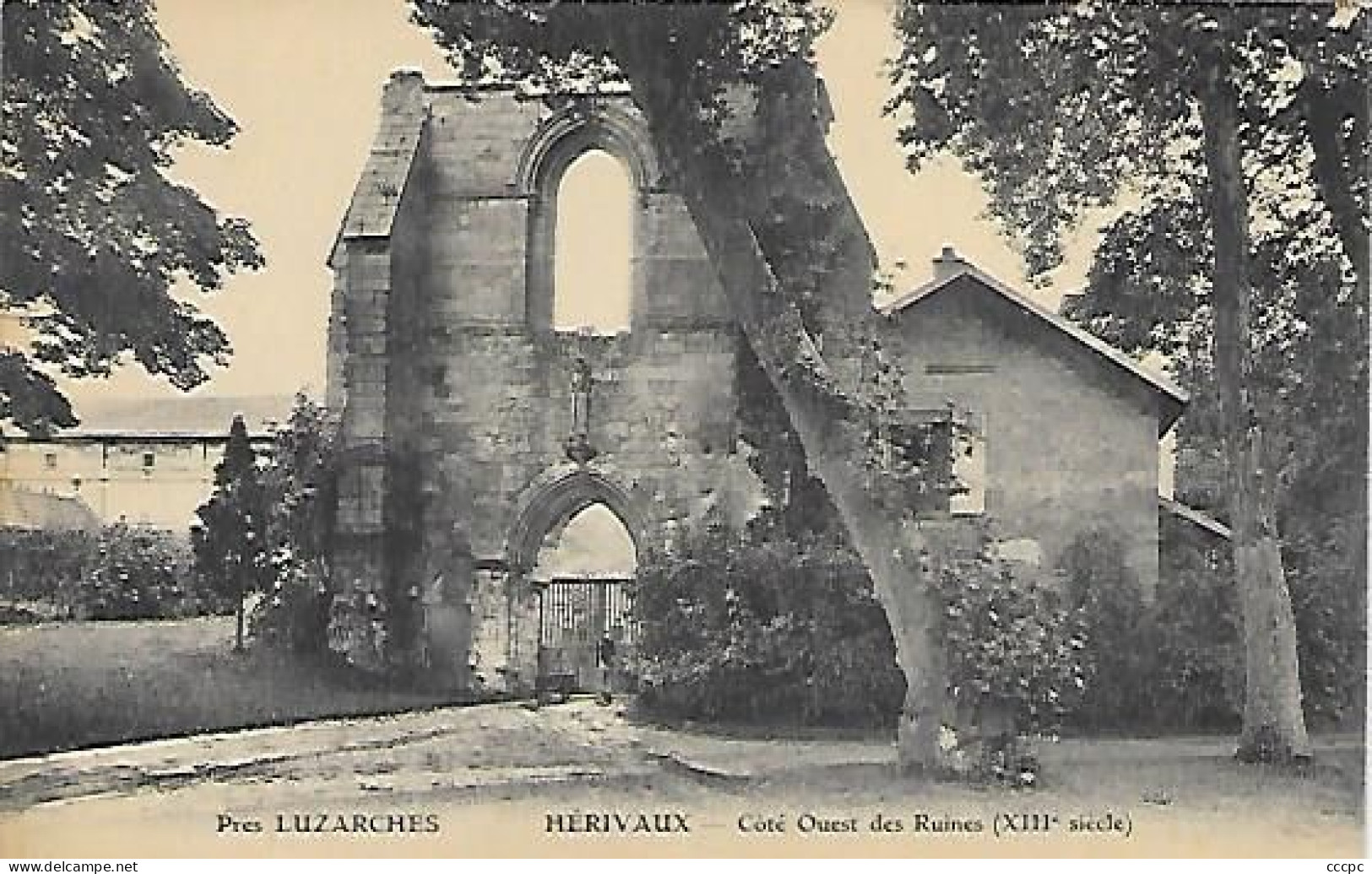 CPA Près Luzarches - Hérivaux côté Ouest des Ruines XIIIe siècle