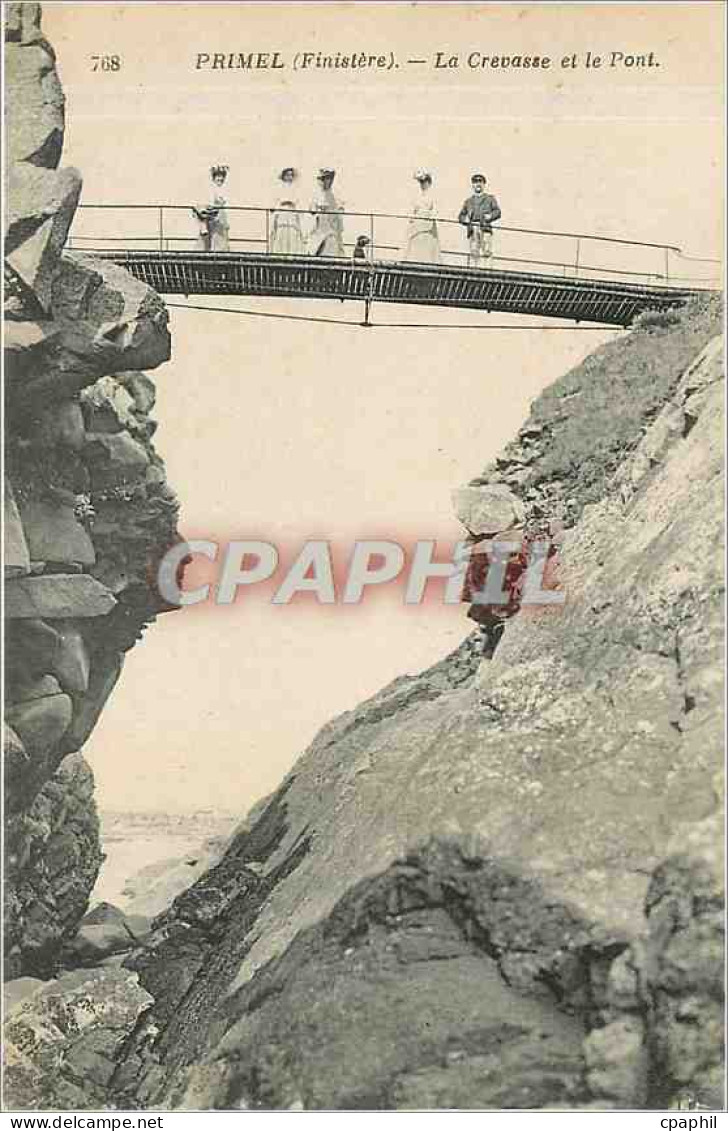 CPA Primel Finistere Le Crevasse et le Pont