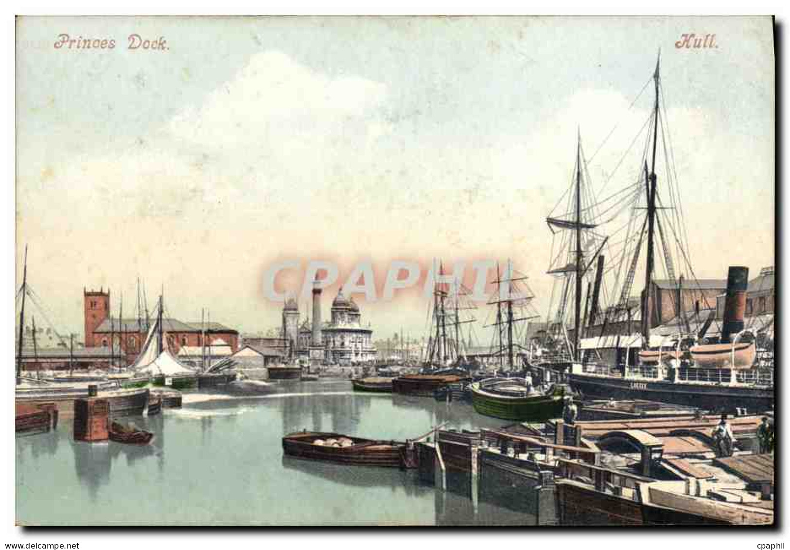 CPA Princes Dock Hull Bateaux