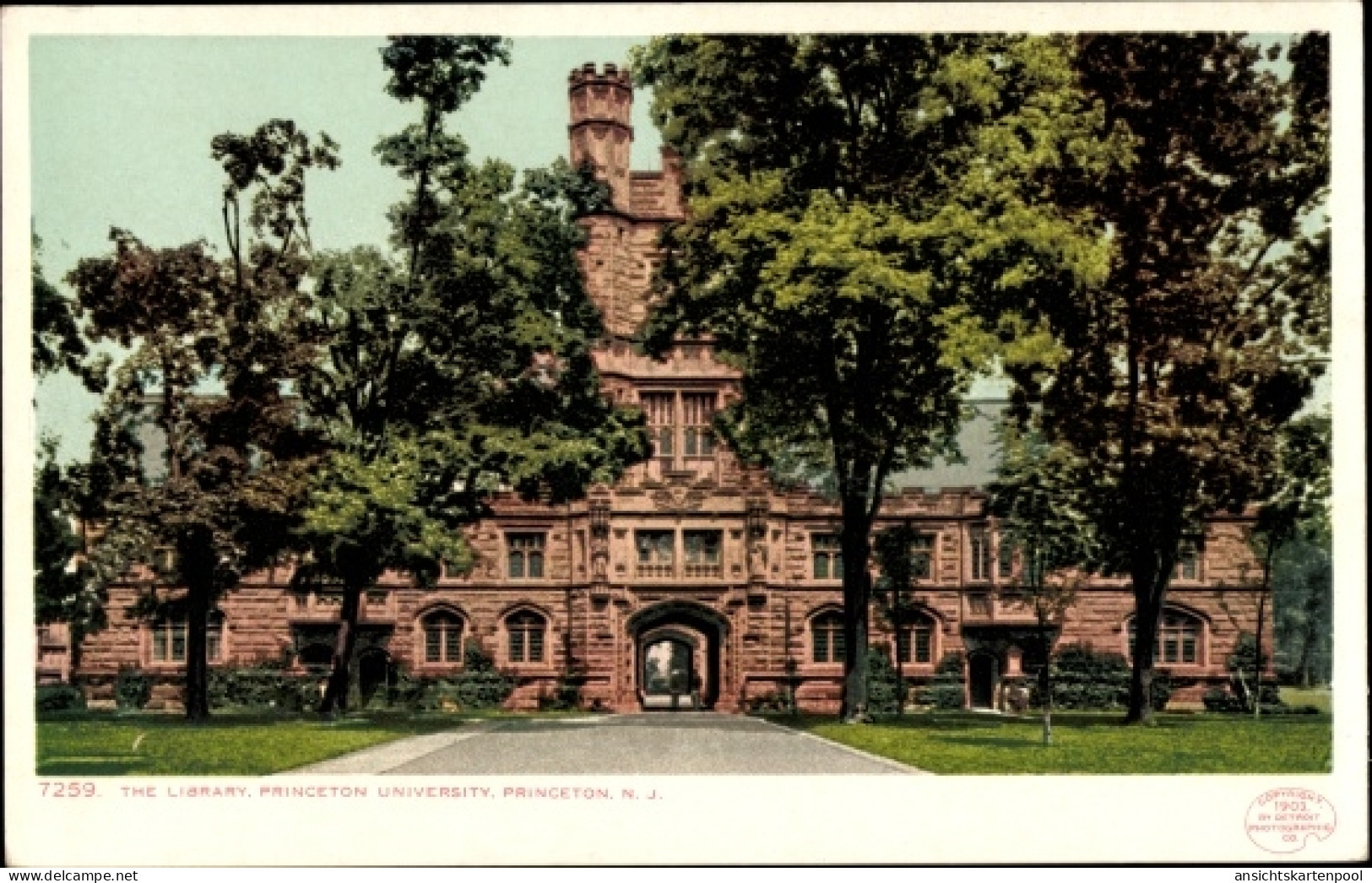 CPA Princeton NJ USA, Princeton University, die Bibliothek