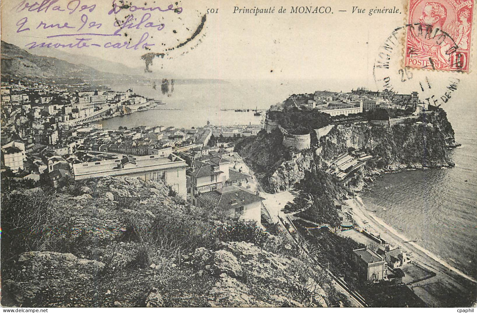 CPA Principaute de MONACO Vue generale