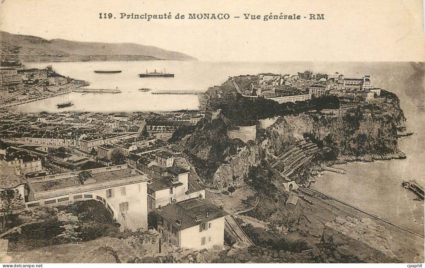 CPA Principaute de MONACO — Vue generale