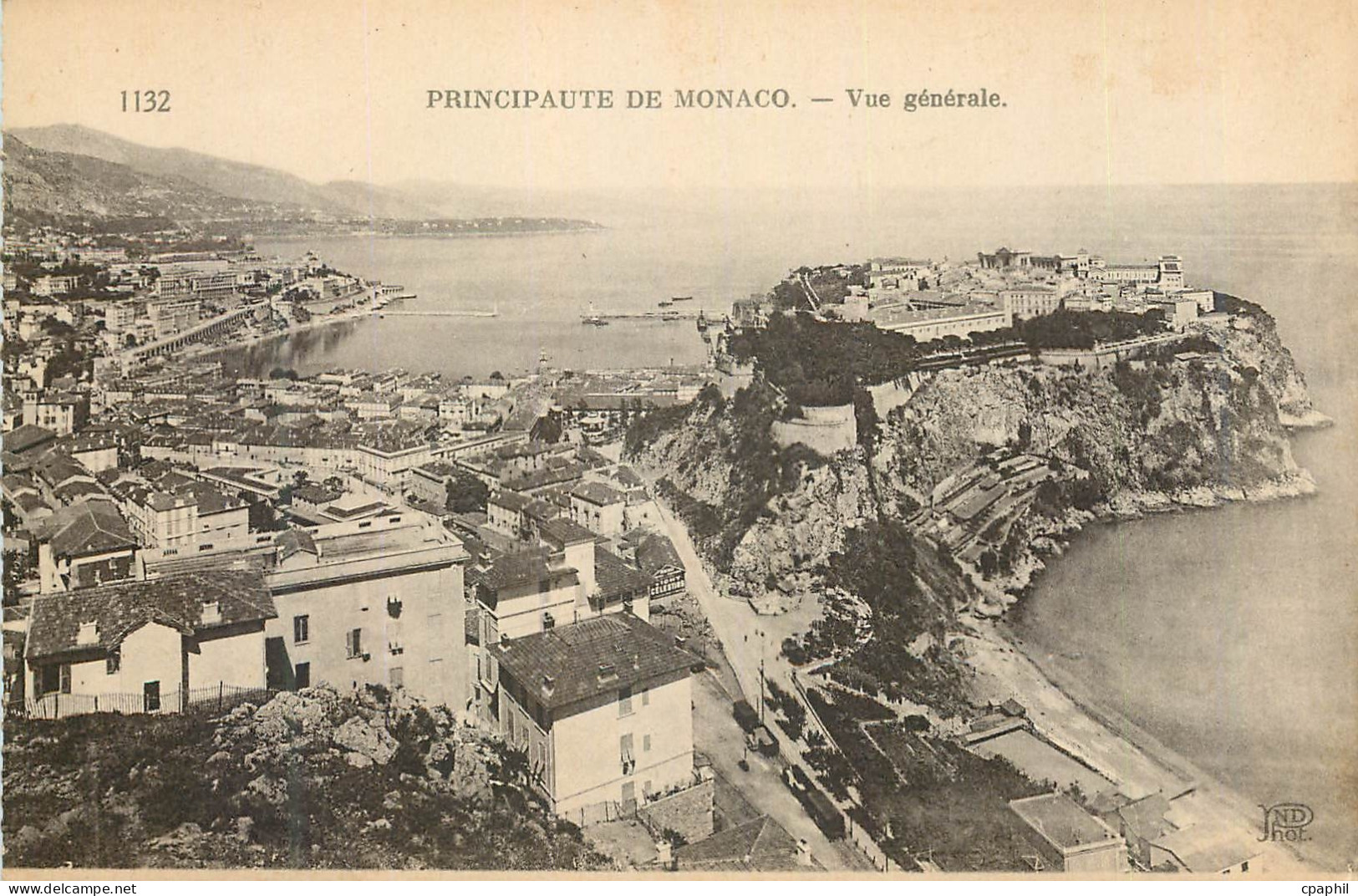 CPA PRINCIPAUTE DE MONACO. — Vue générale.
