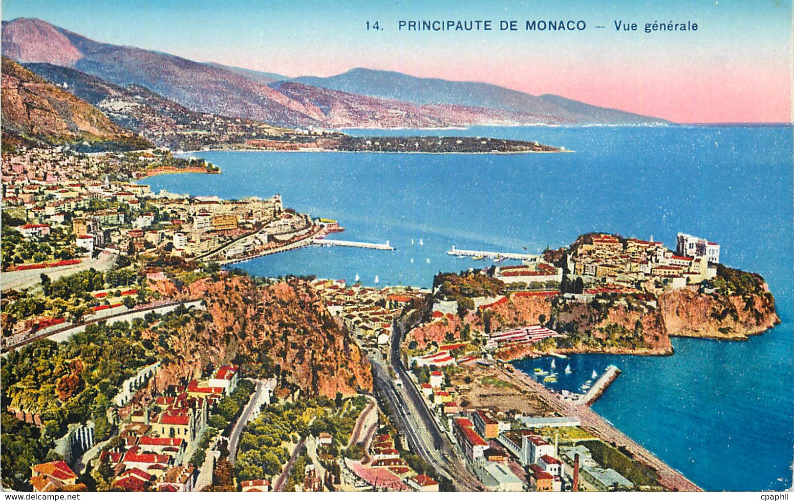 CPA PRINCIPAUTE DE MONACO - Vue générale