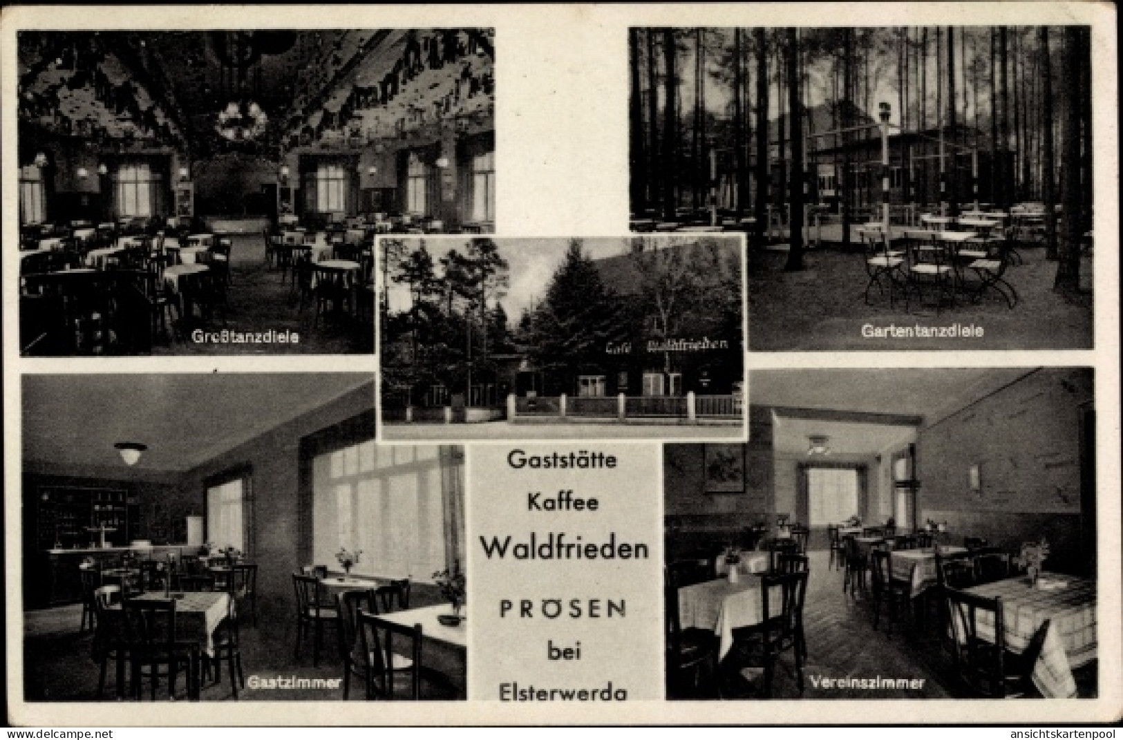 CPA Prösen Röderland Brandenburg, Gaststätte Waldfrieden, Inh. Reinhold Deutschmann