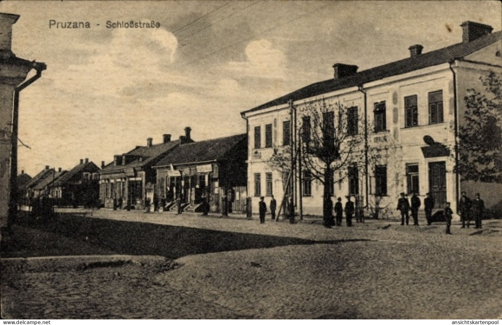 CPA Pruzana Pruschany Weißrussland, Schlossstraße
