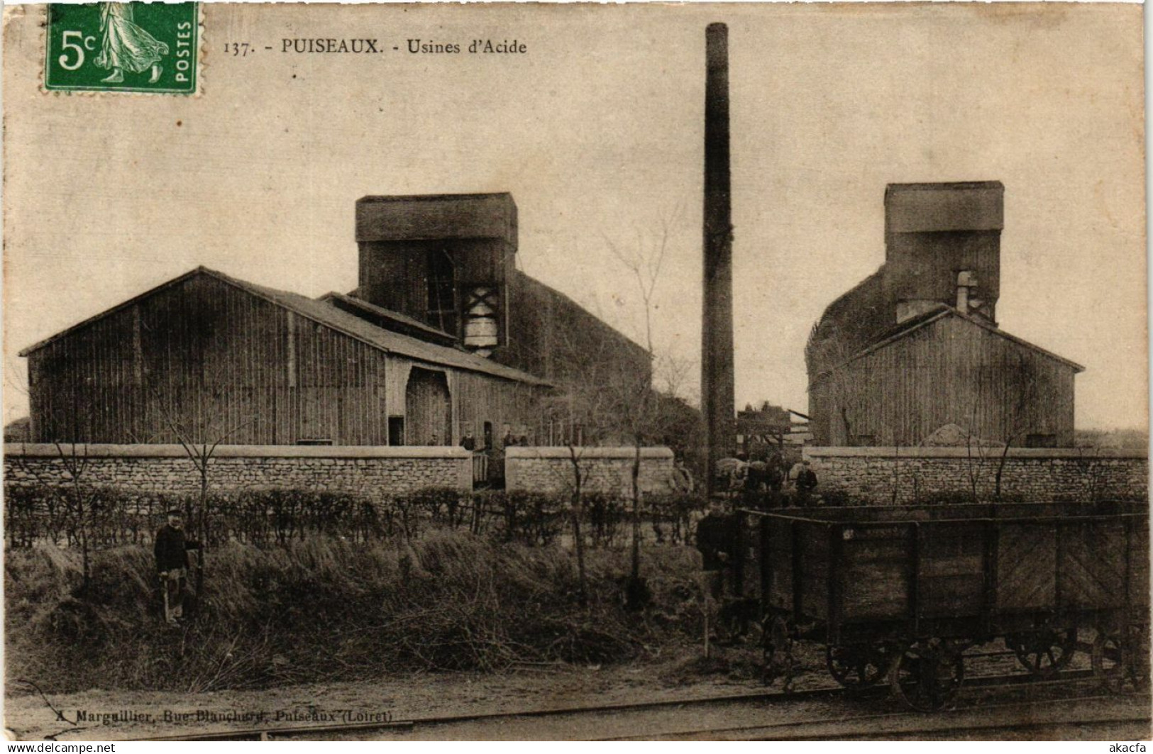 CPA PUISEAUX Usines d'acide (864489)