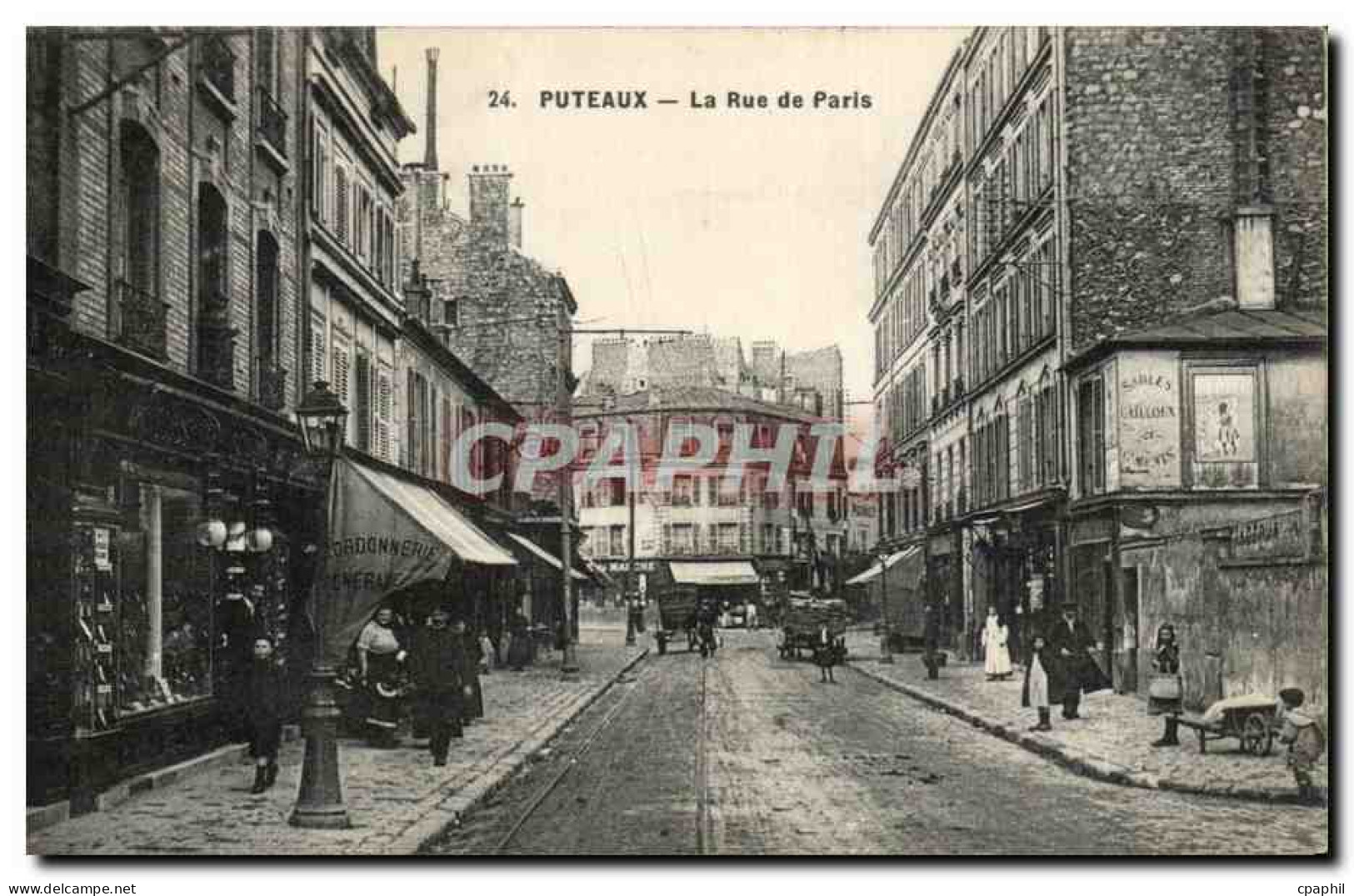 CPA Puteaux La Rue de Paris