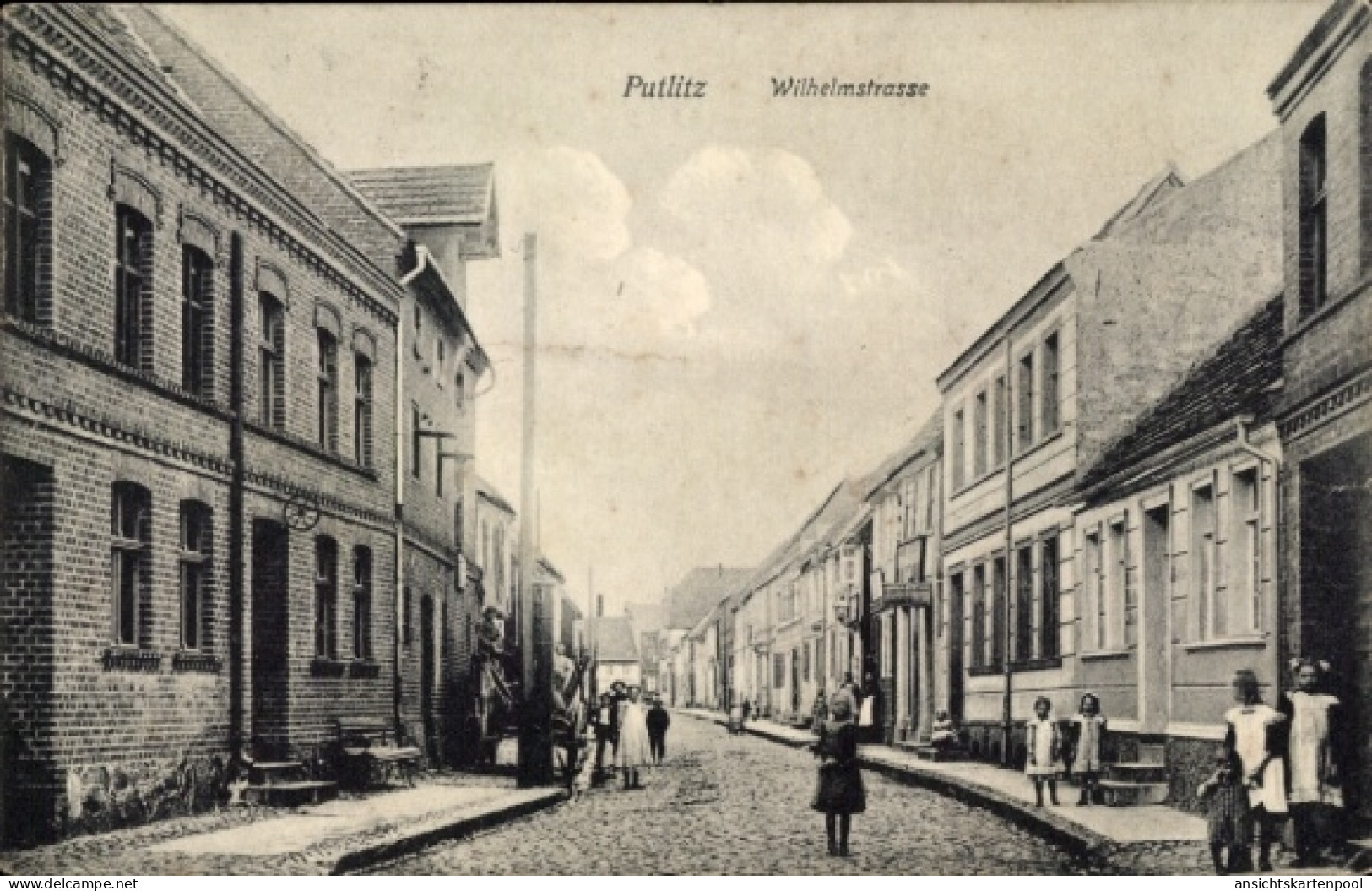 CPA Putlitz in der Prignitz, Wilhelmstraße, Anwohner