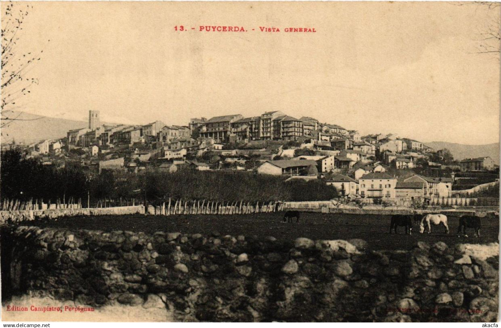 CPA PUYCERDA Gerona vista general SPAIN (674408)