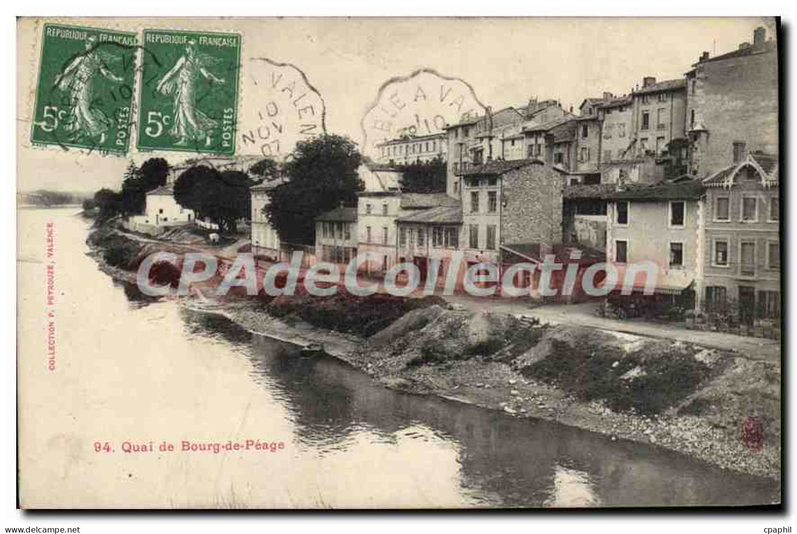 CPA Quai De Bourg De Peage