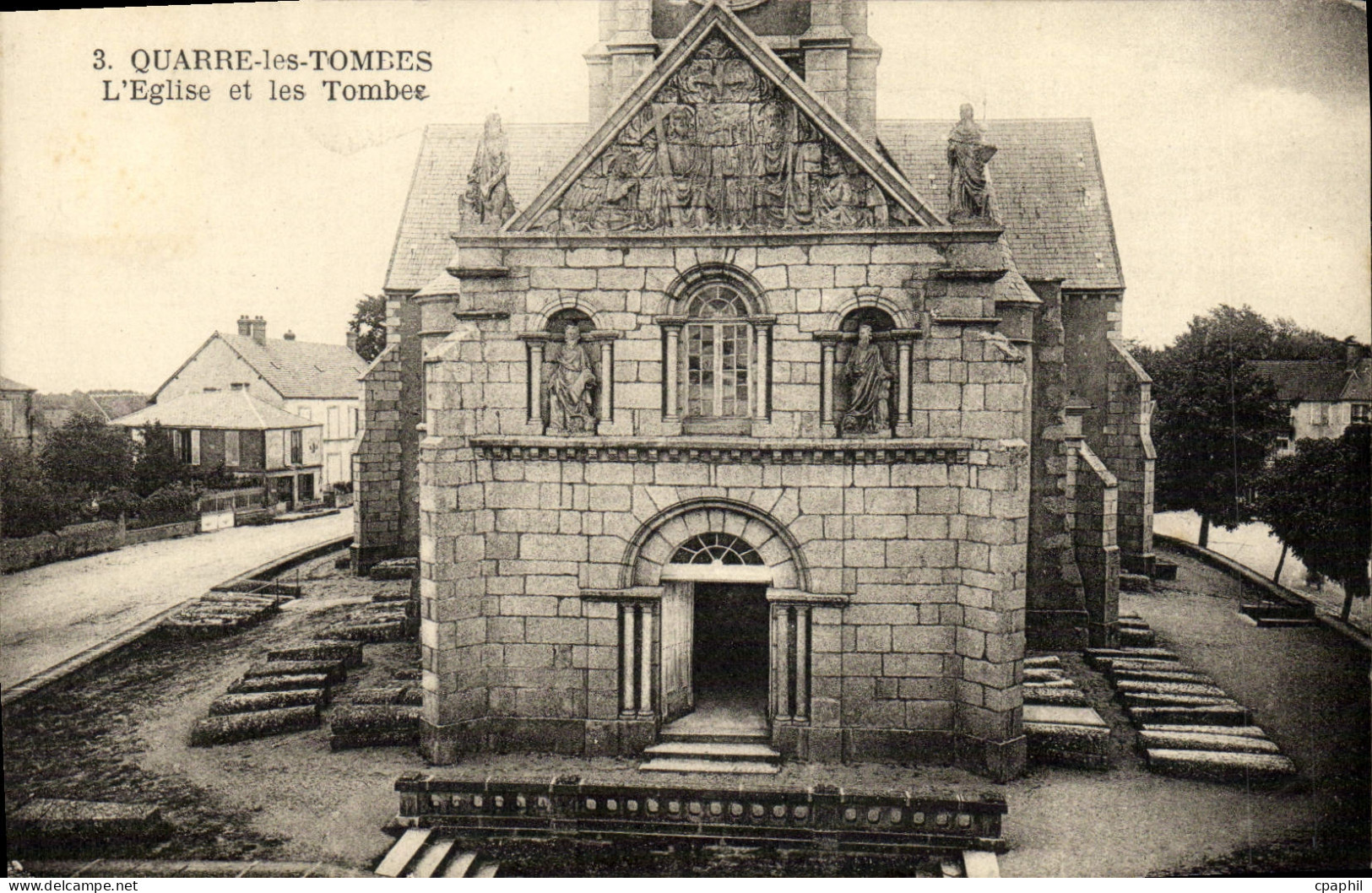 CPA Quarre Les Tombes L'Eglise et les Tombes