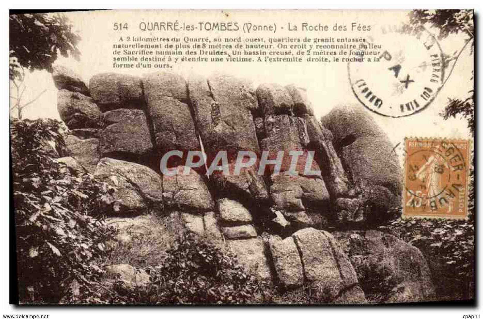 CPA Quarre les Tombes La Roche des Fees