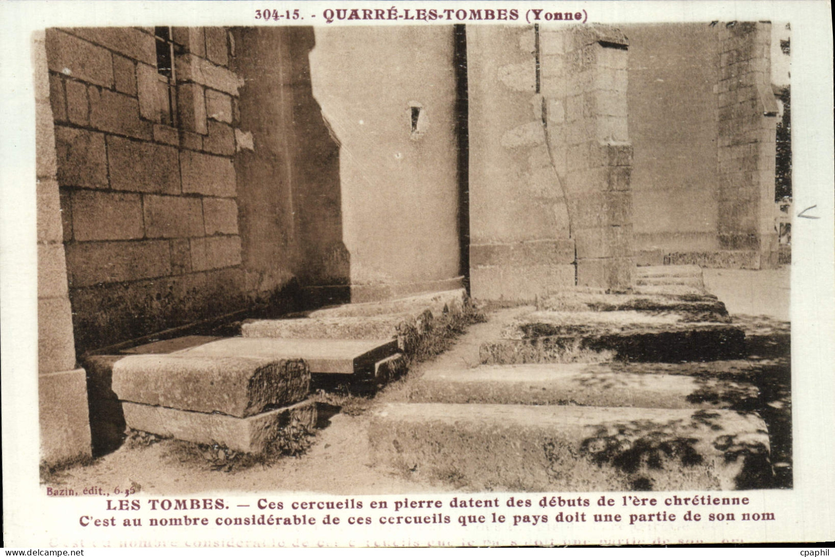 CPA Quarre Les Tombes Les Tombes Ces Cercueils En Pierre Datent Des Debuts De l'Ere chretienne