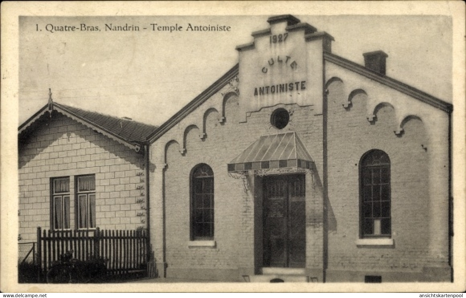 CPA Quatre Ba Nandrin Wallonien Lüttich, Temple Antoiniste