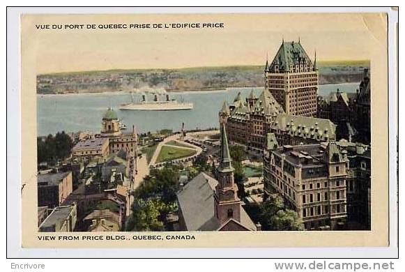 cpa QUEBEC canada vue du port prise edifice price