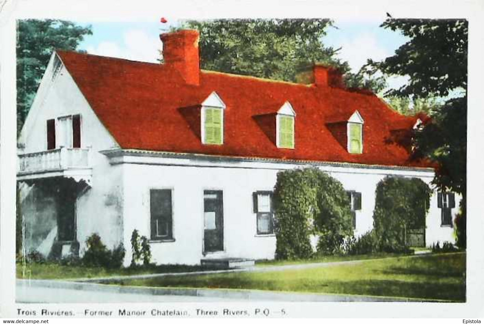 ►CPA   Quebec  trois rivières former manoir Chatelain