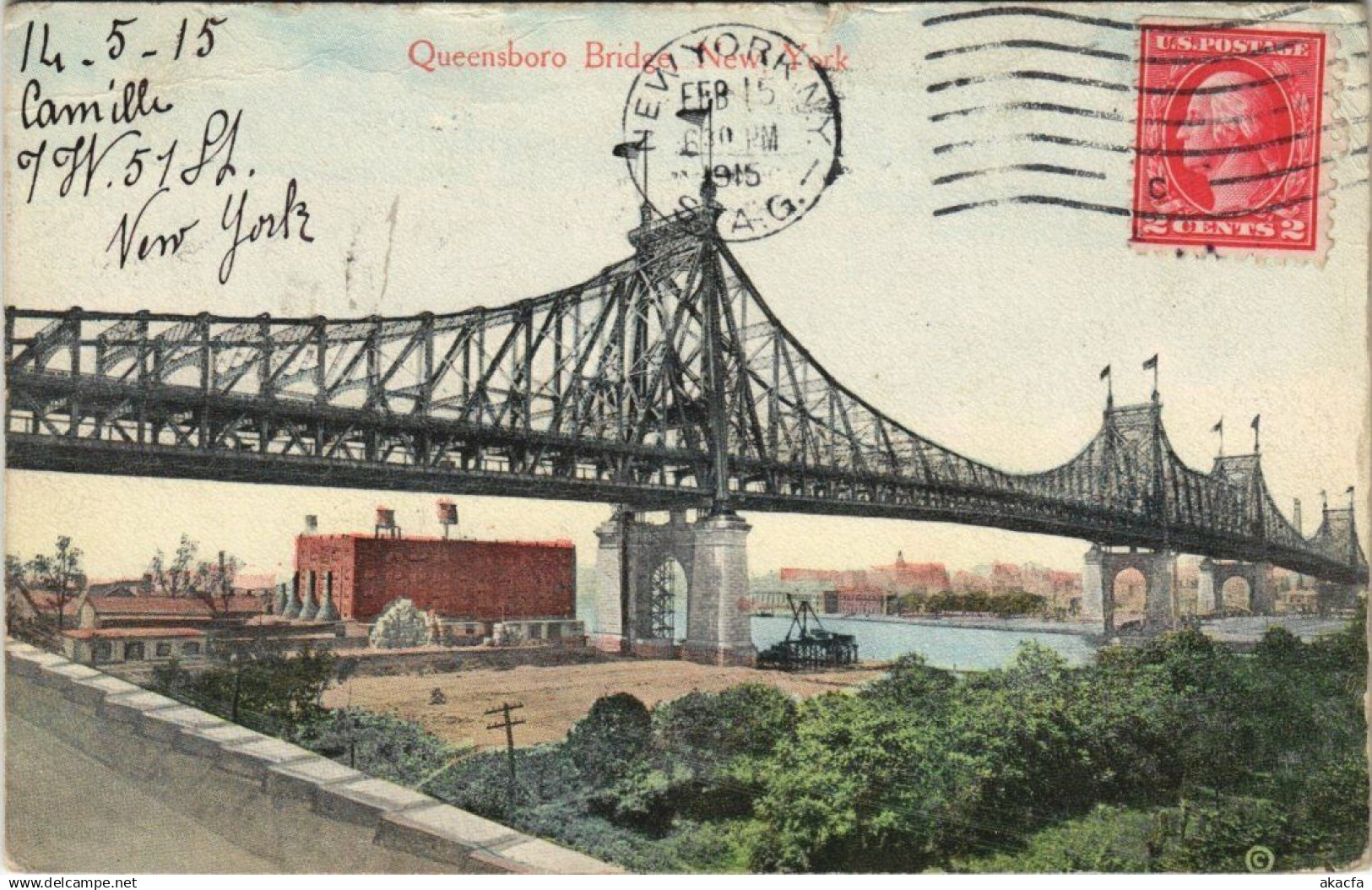 CPA Queensboro Bridge NEW YORK CITY USA (790572)