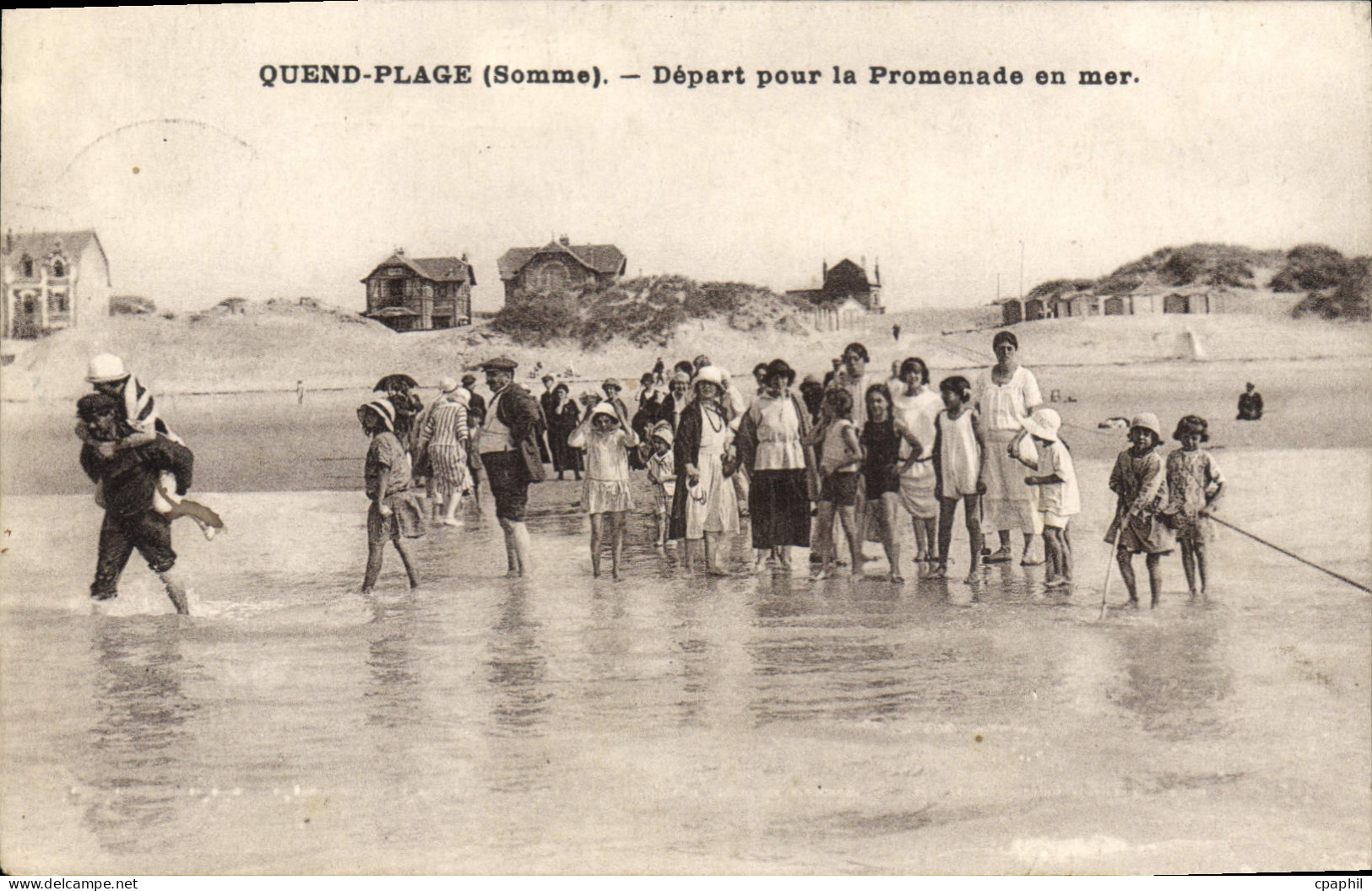 CPA Quend Plage Depart Pour La Promenade En Mer
