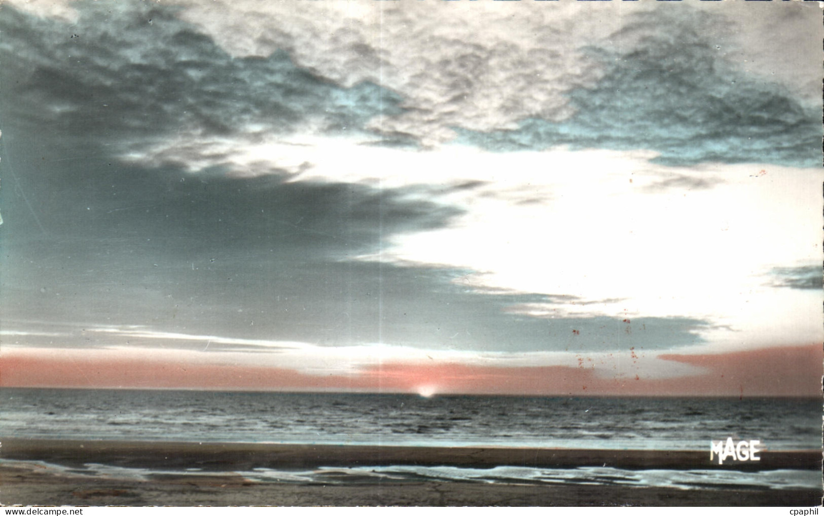 CPA Quend Plage les Pins Somme Coucher de Soleil