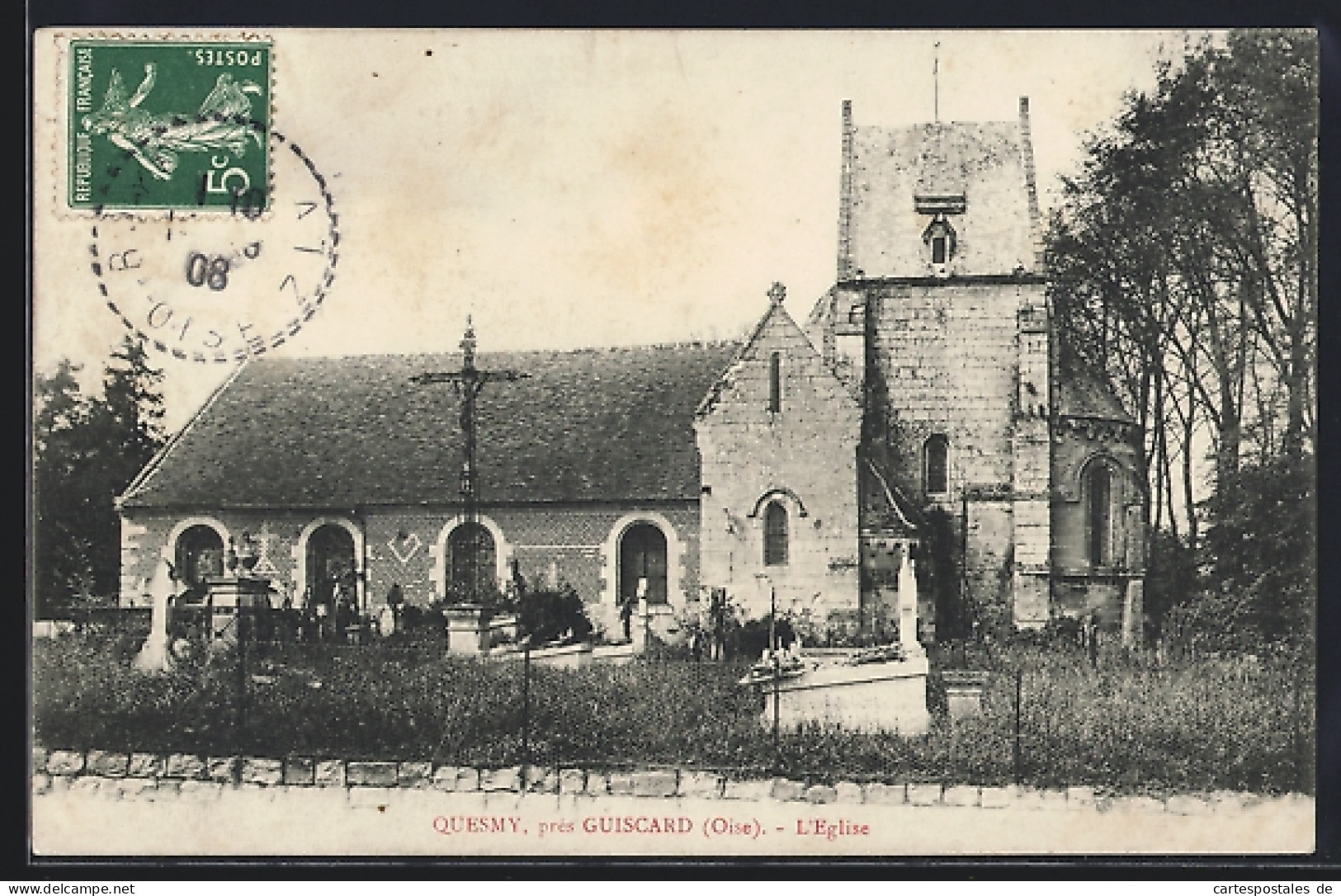 CPA Quesmy /Guiscard, L`Eglise