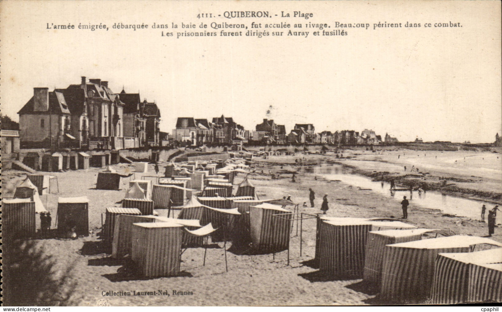 CPA Quiberon La Plage Dans La Baie De Quiberon