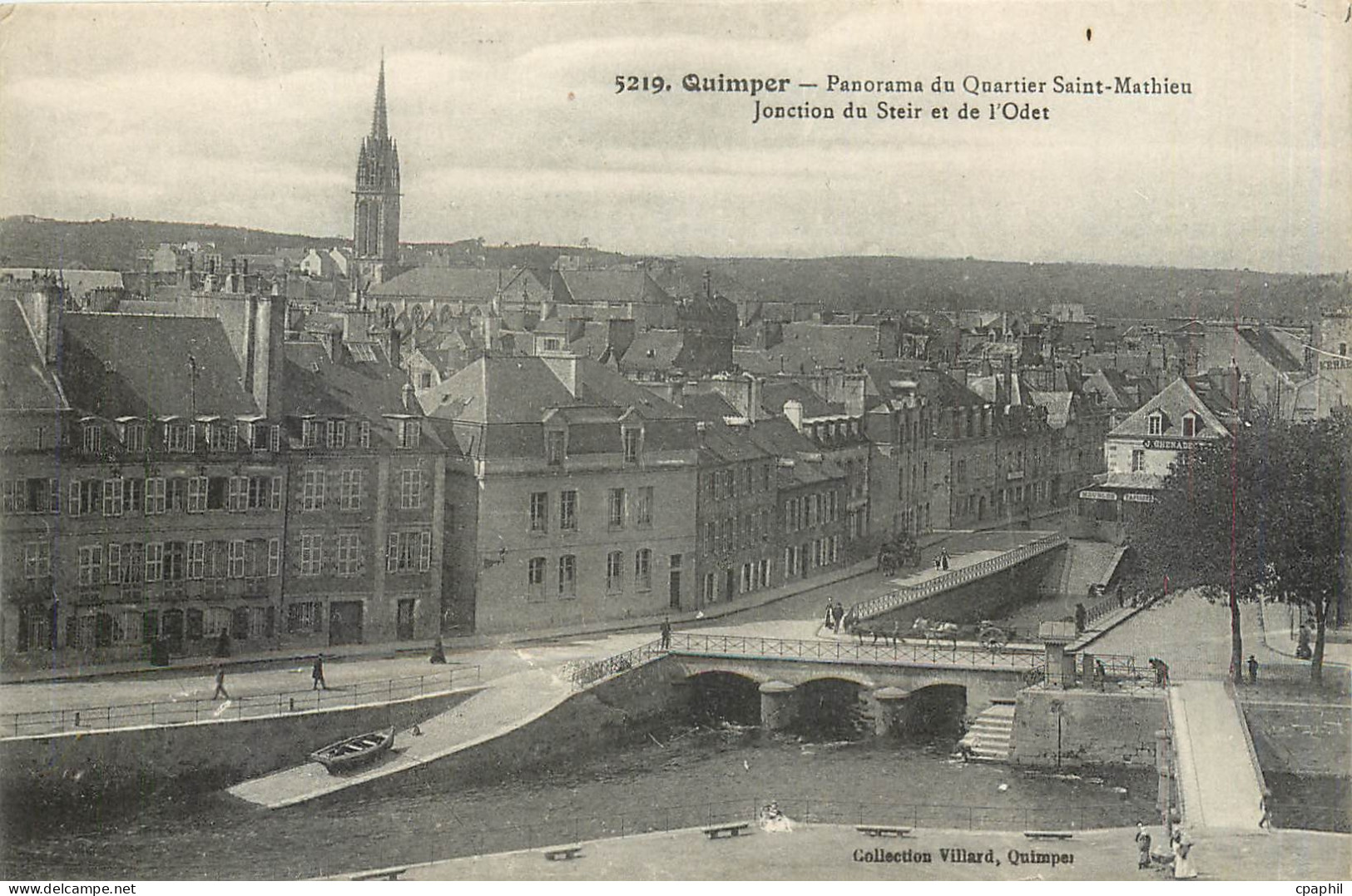 CPA QUIMPER - Panorama du Quartier Saint Mathieu