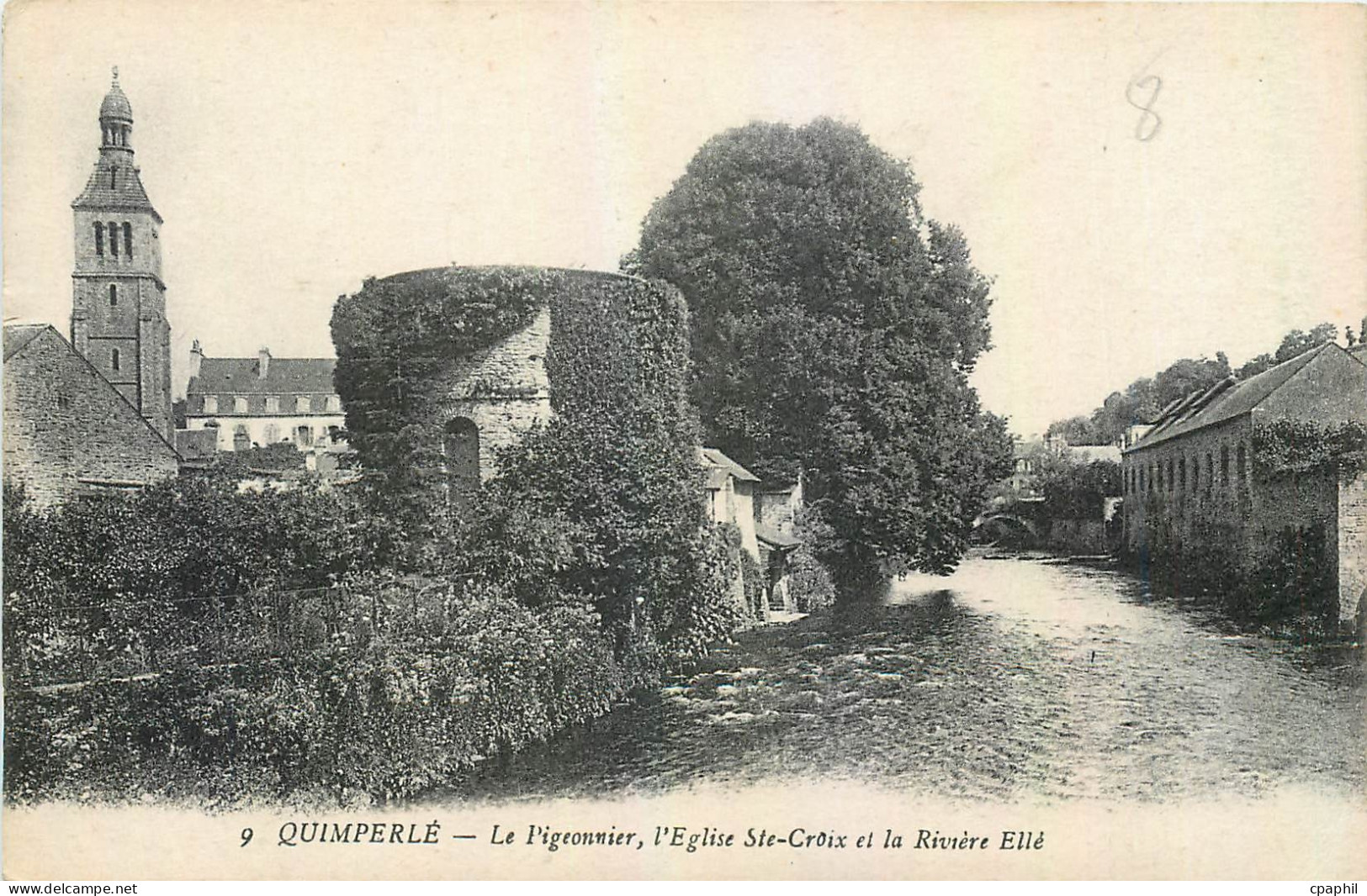 CPA Quimperle Le Pigeonnier l'Eglise Ste Croix et la Riviere