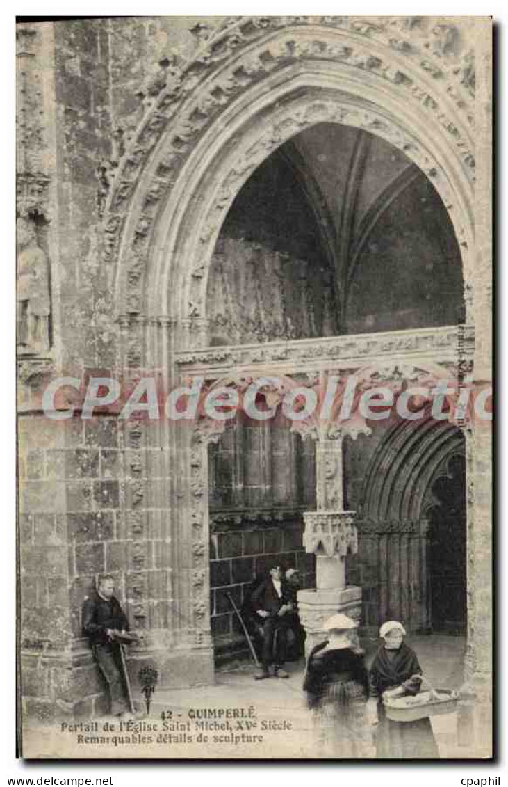 CPA Quimperle Portail de l'Eglise St Michel