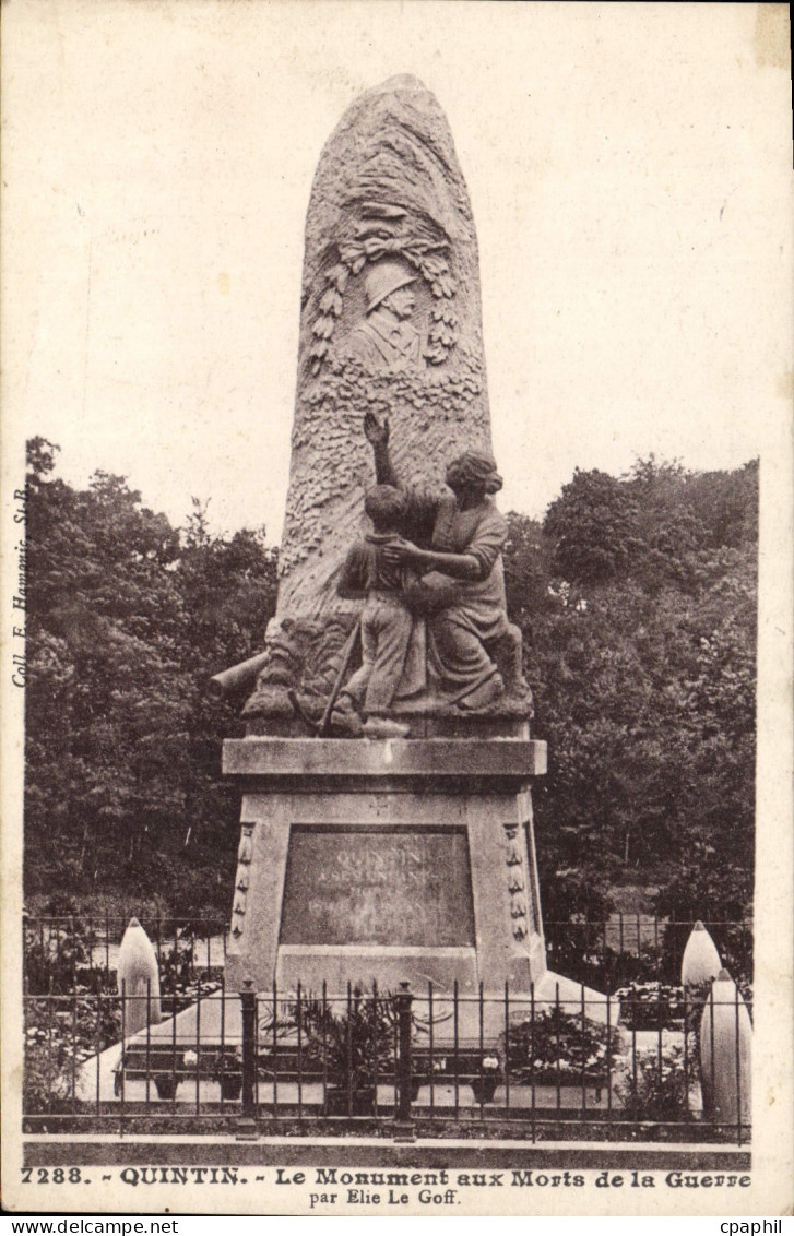 CPA QUINTIN monument