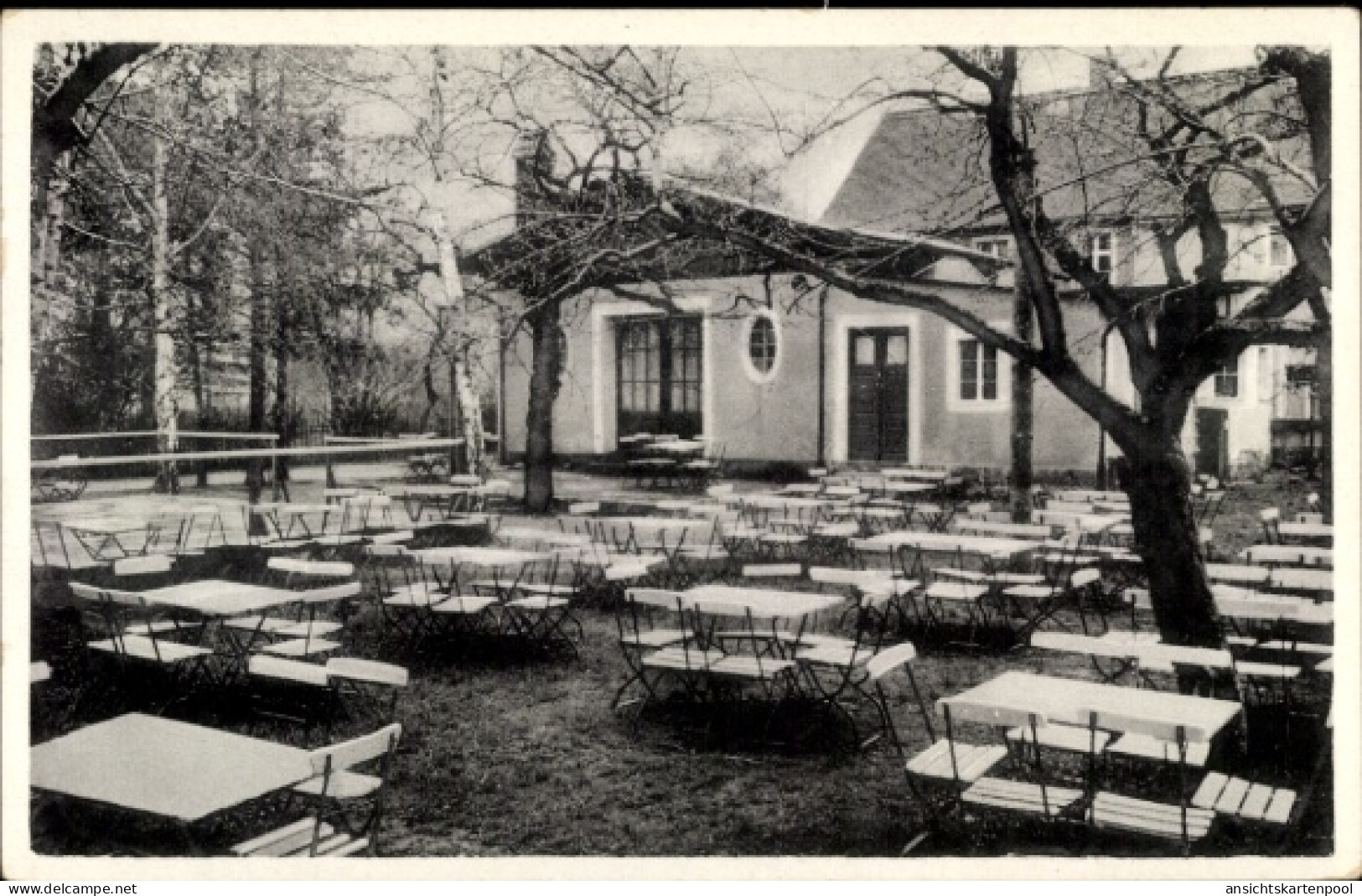 CPA Rabitz Kubschütz in Sachsen, Terrassenpartie an der Gaststätte Goldene Höhe, Inh. Siegfried Rühle