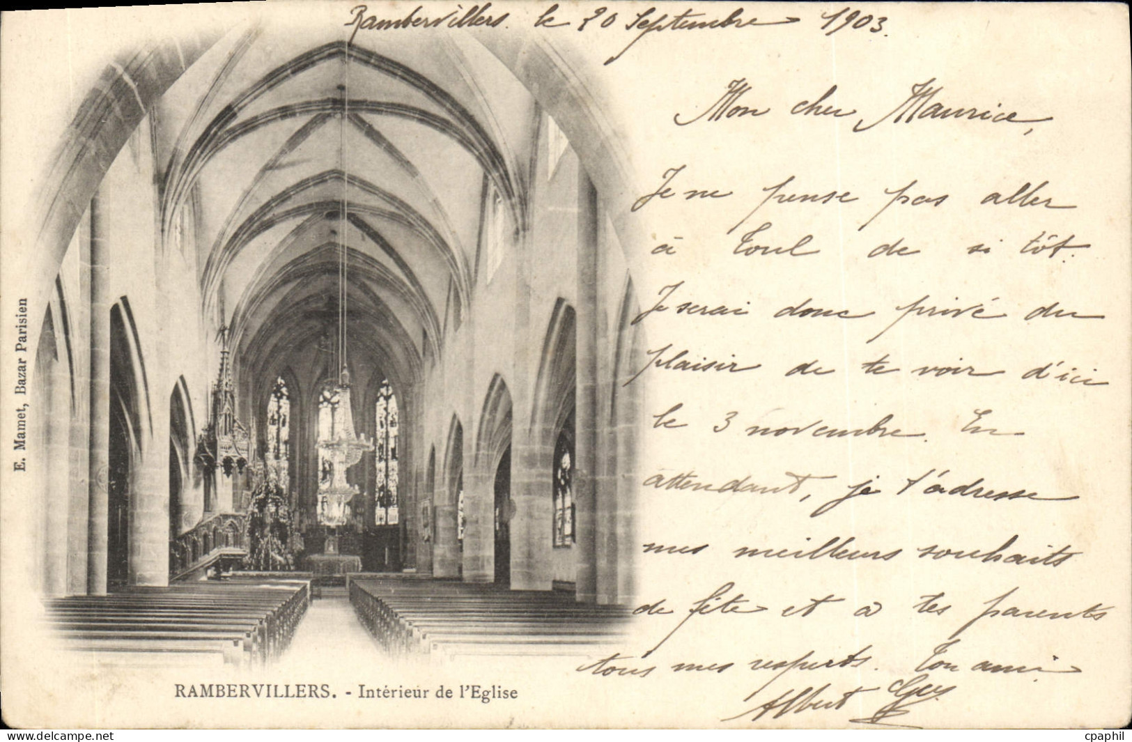 CPA Rambervillers  Interieur De I'Eglise