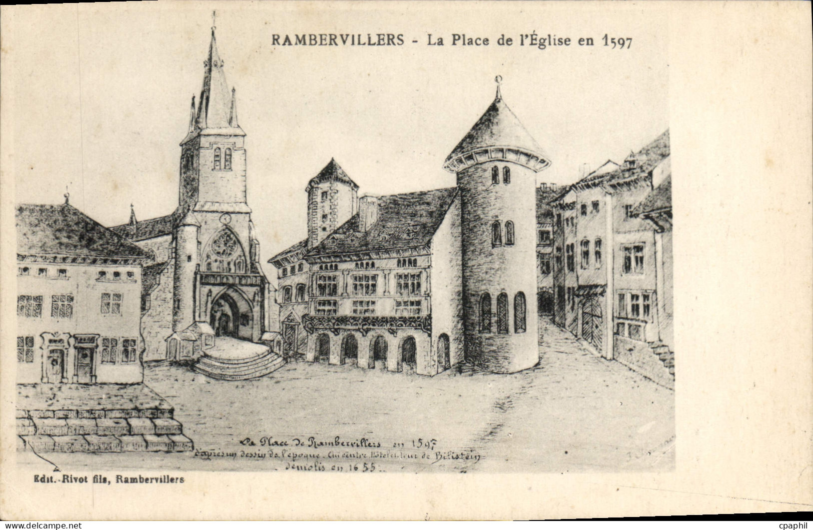 CPA Rambervillers La Place de I'Eglise