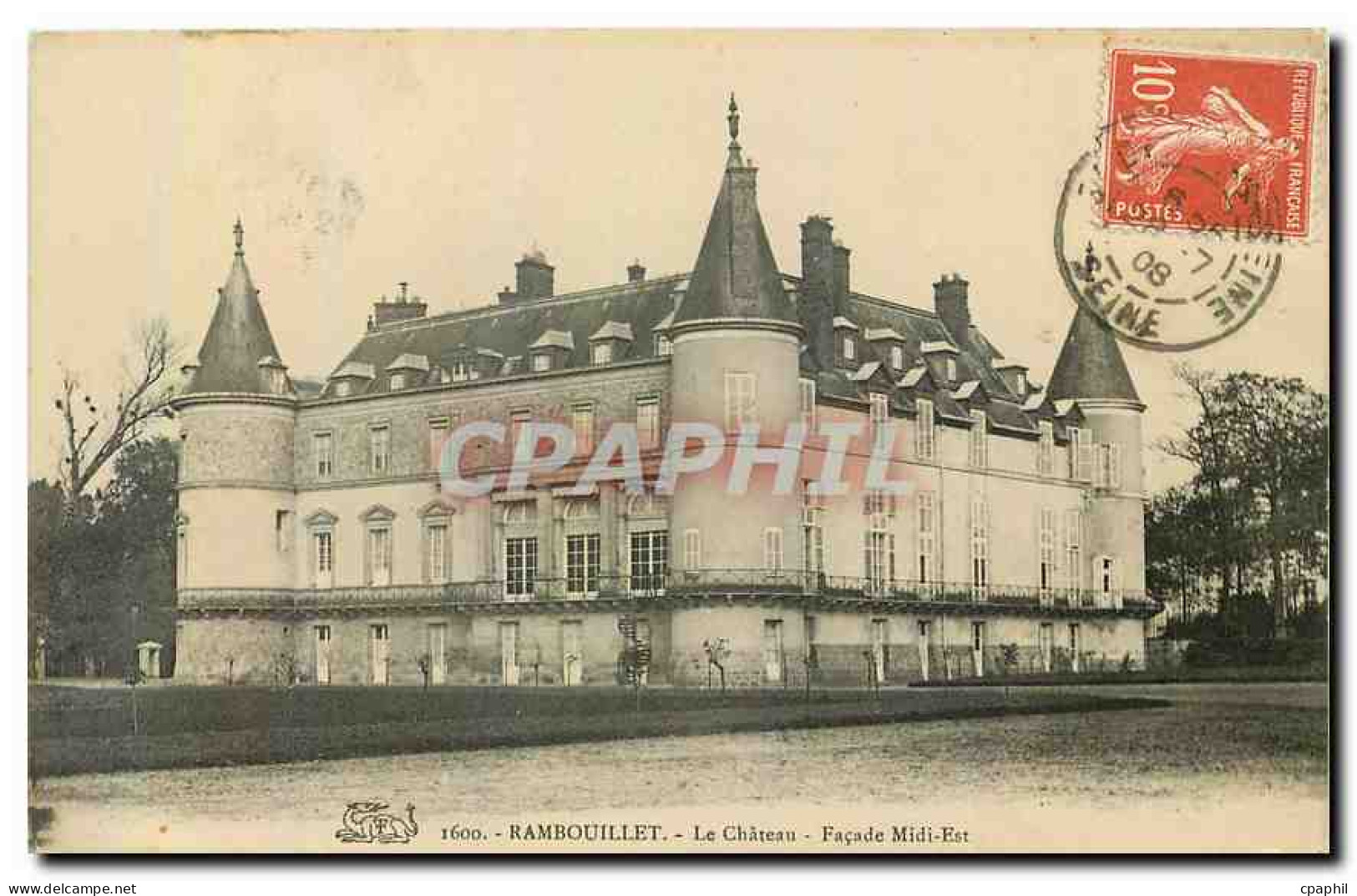 CPA Rambouillet le Chateau Facade Midi Est
