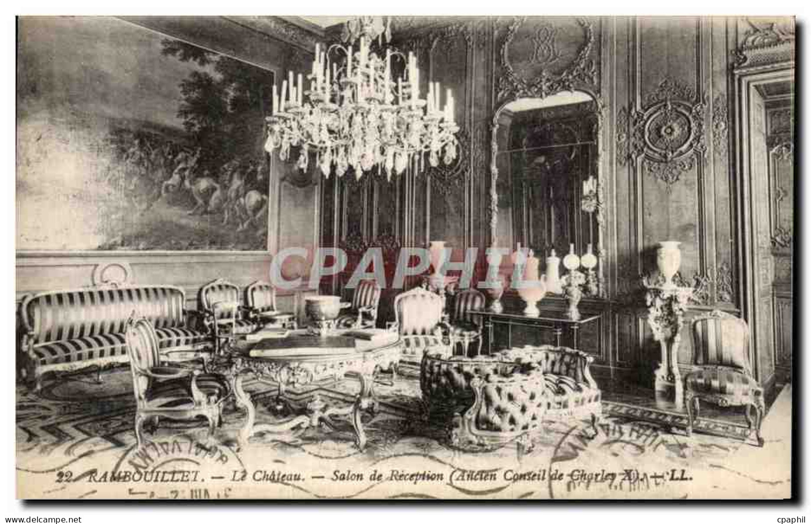 CPA Rambouillet Le Chateau Salon de Reception