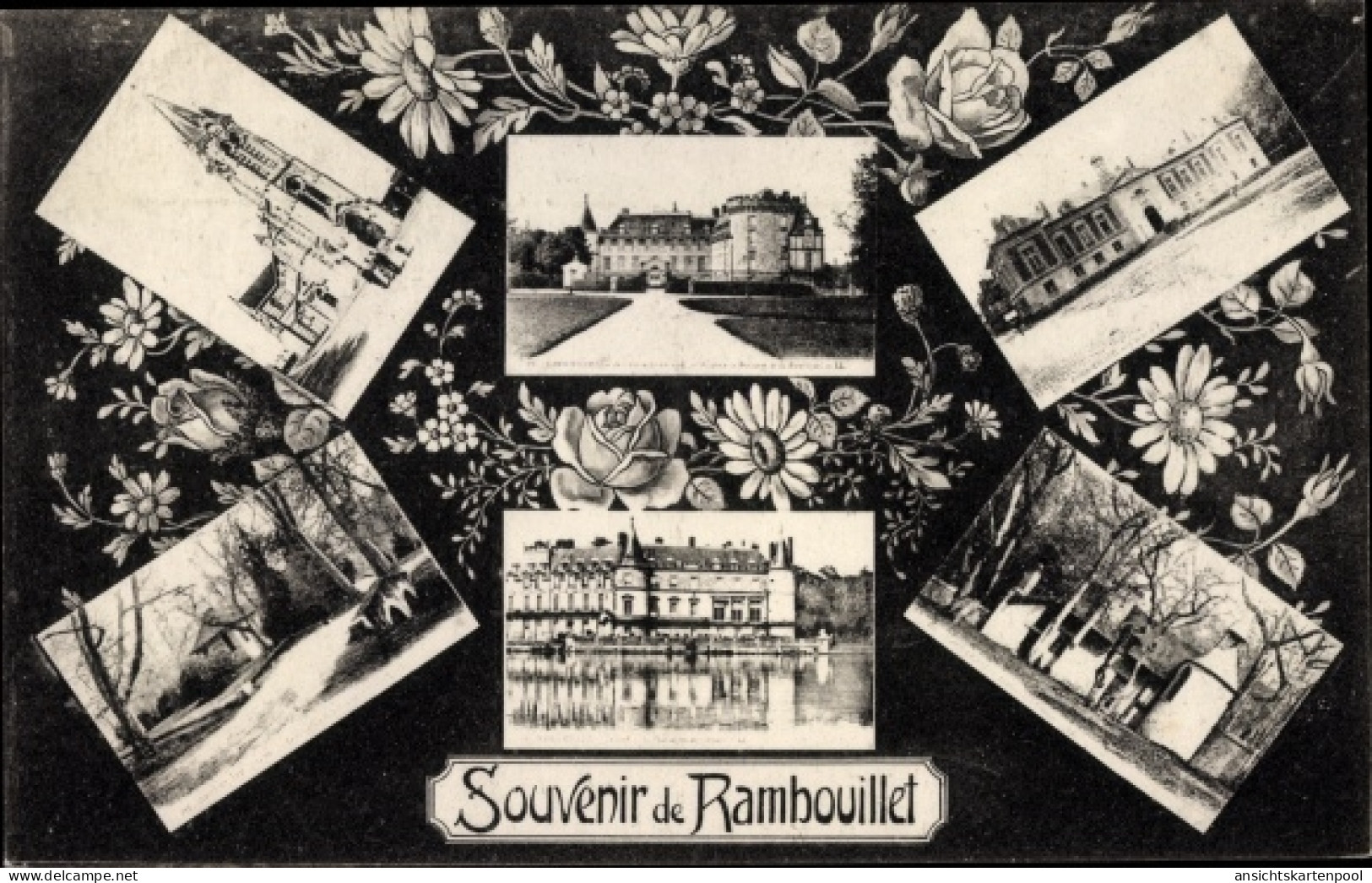 CPA Rambouillet Yvelines, Kirche, Schloss, Stadtansichten