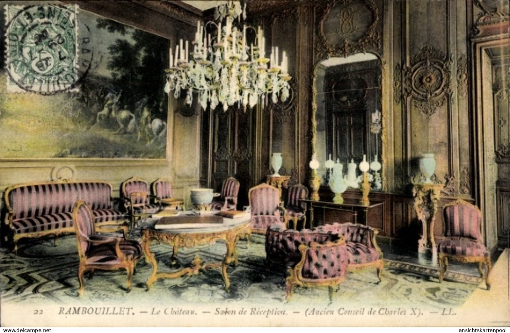 CPA Rambouillet Yvelines, Schloss, Salon de Reception