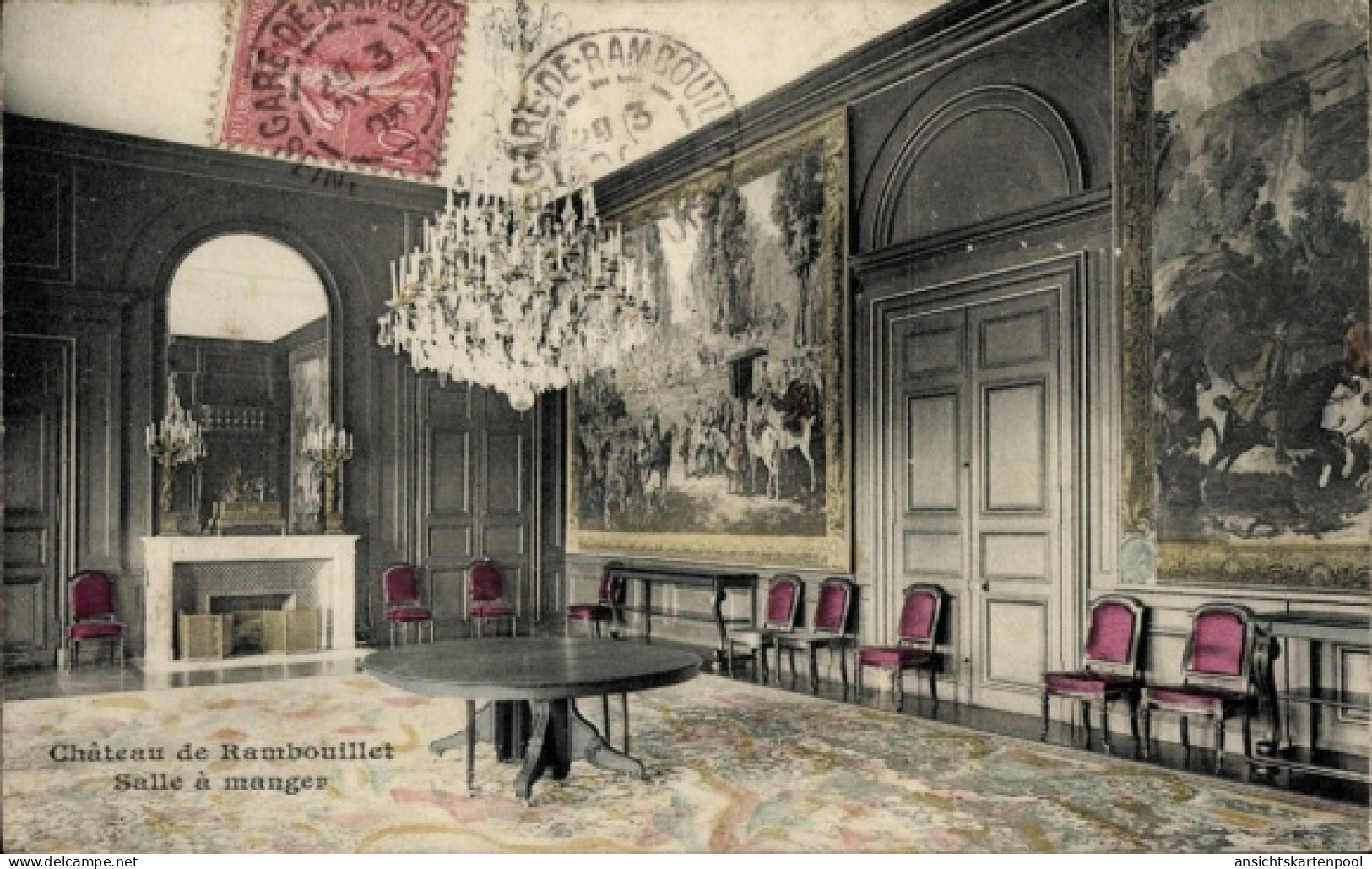 CPA Rambouillet Yvelines, Schloss, Speisesaal
