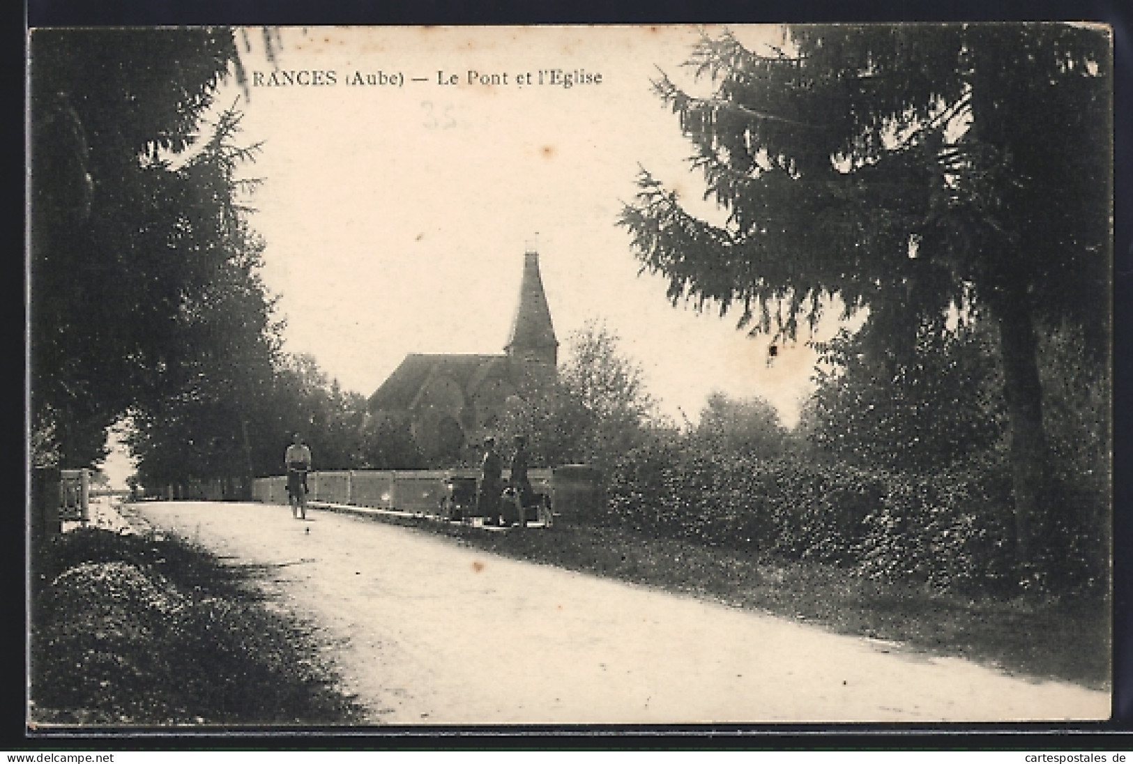 CPA Rances, Le Pont et l`Église