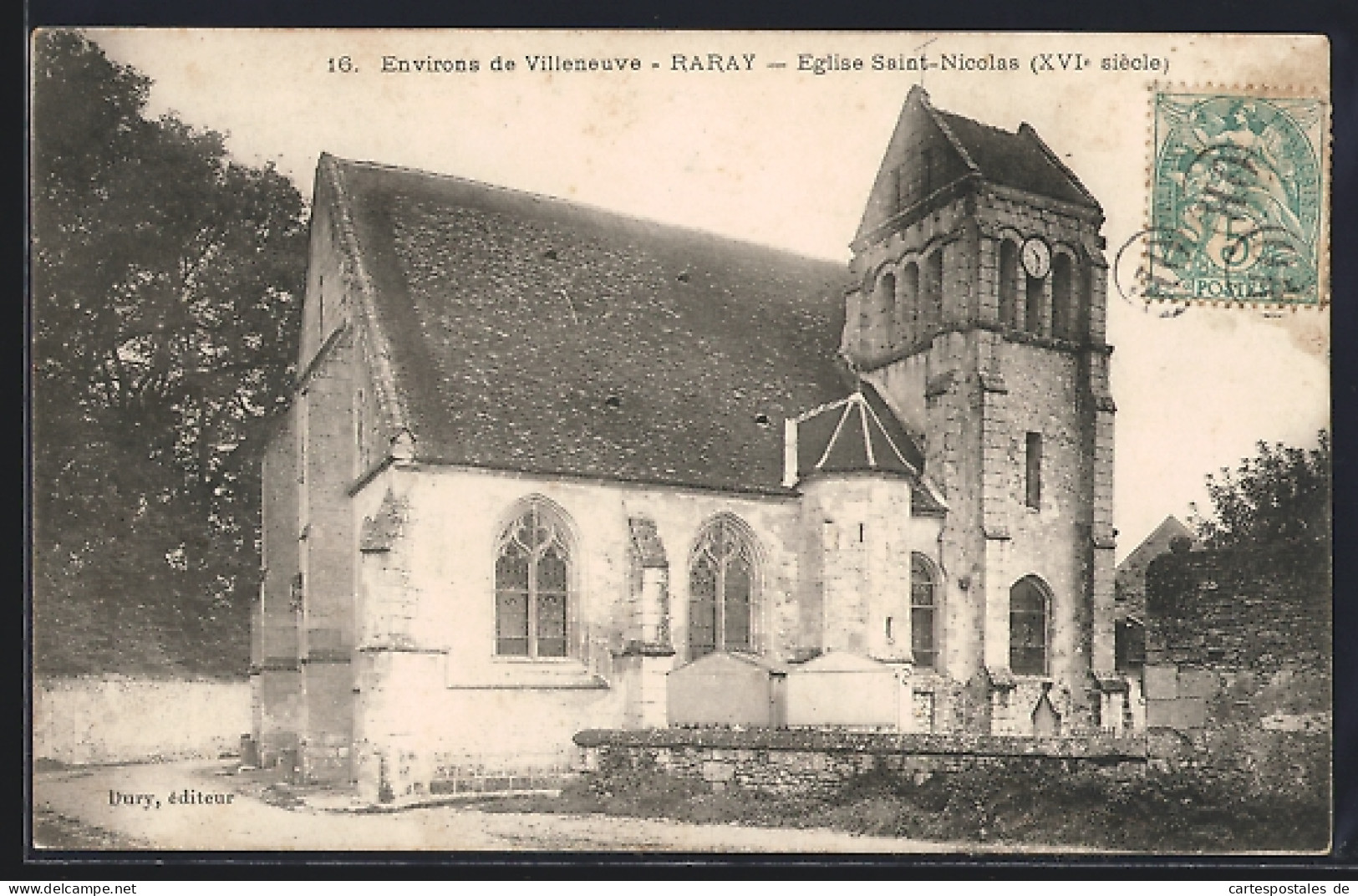 CPA Raray /Villeneuve, Eglise Saint-Nicolas