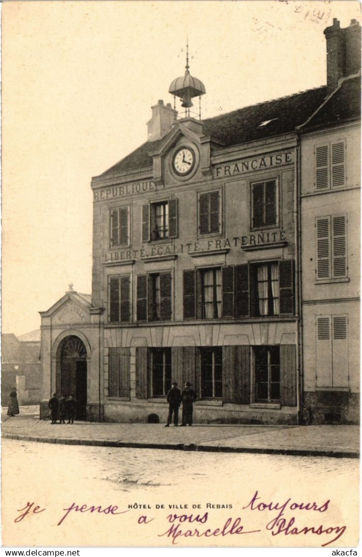 CPA Rebais Hotel de Ville FRANCE (1300506)