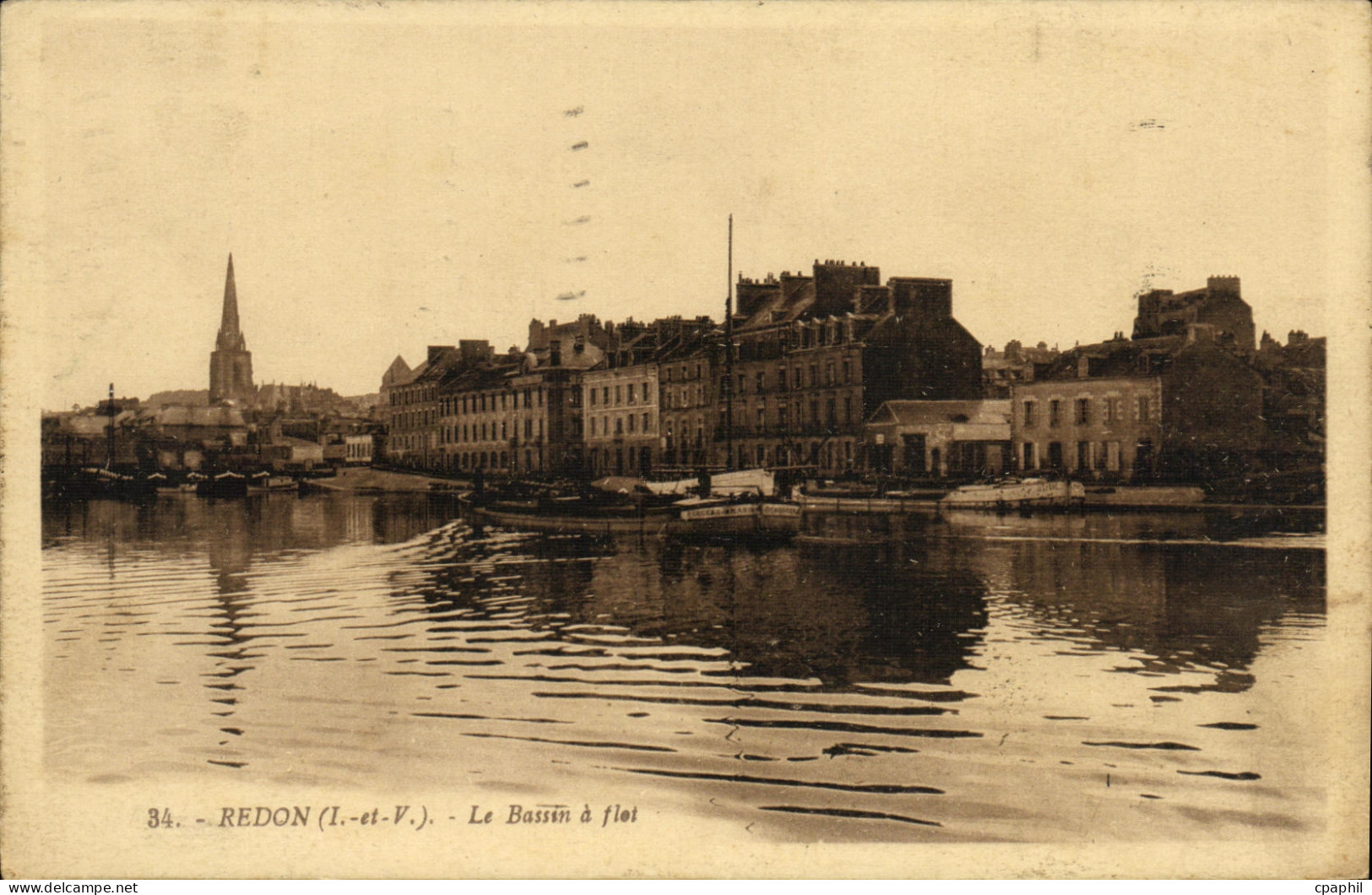 CPA Redon Le Bassin a Flot